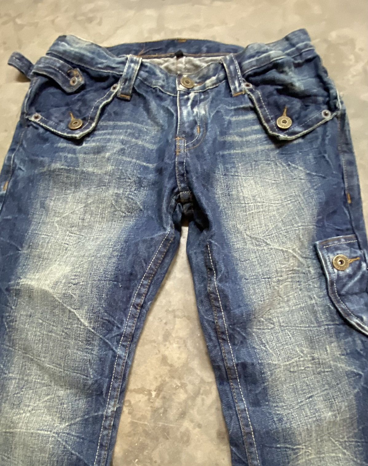 Japanese Brand × Jean × LOWBOX Flare Jeans Japanese Real Mind Low Rise Boot Cut Size US 31 - 3 Thumbnail