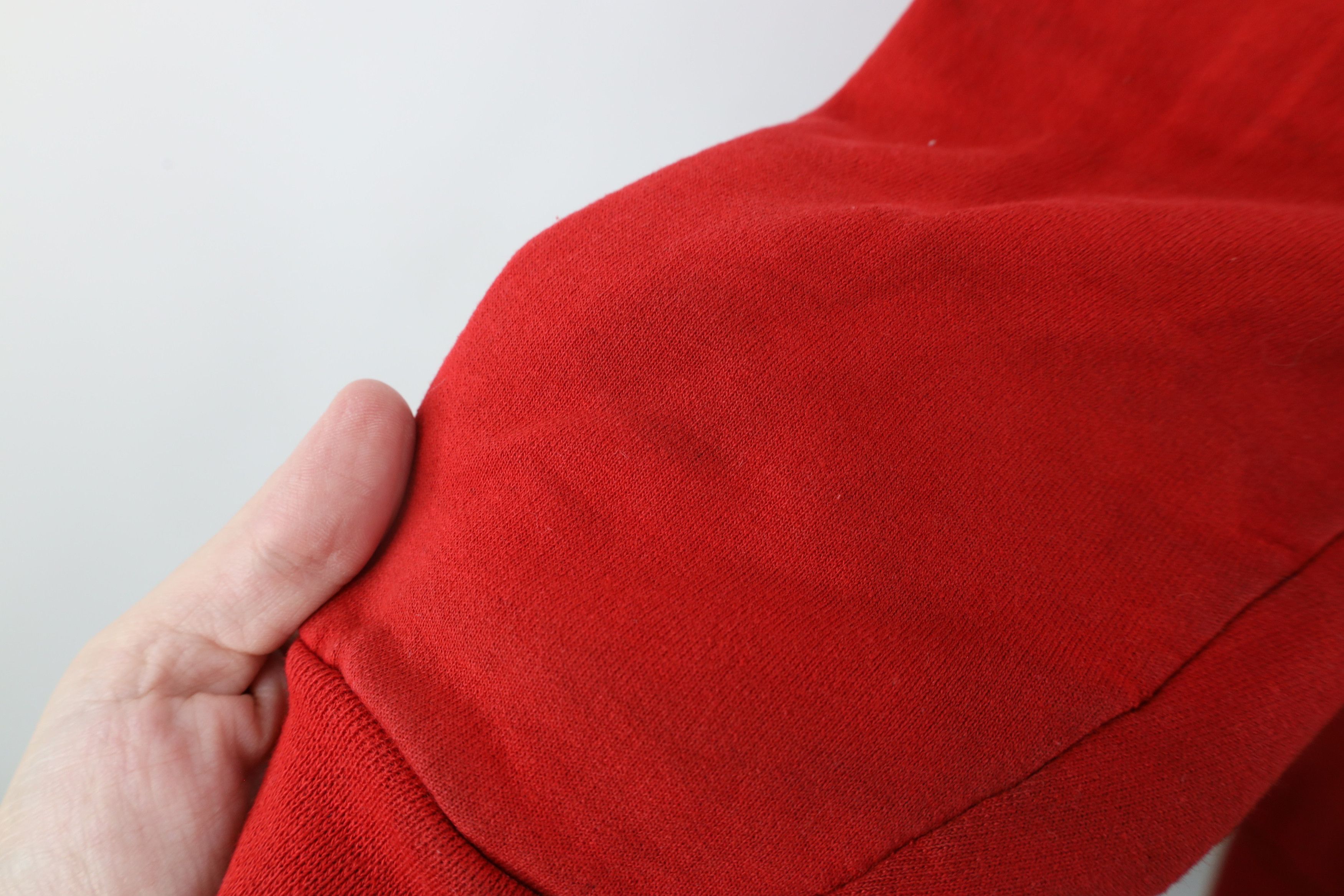 Vintage Vintage 90s Streetwear Blank Full Zip Hoodie Sweatshirt Red Size US XXL / EU 58 / 5 - 10 Thumbnail