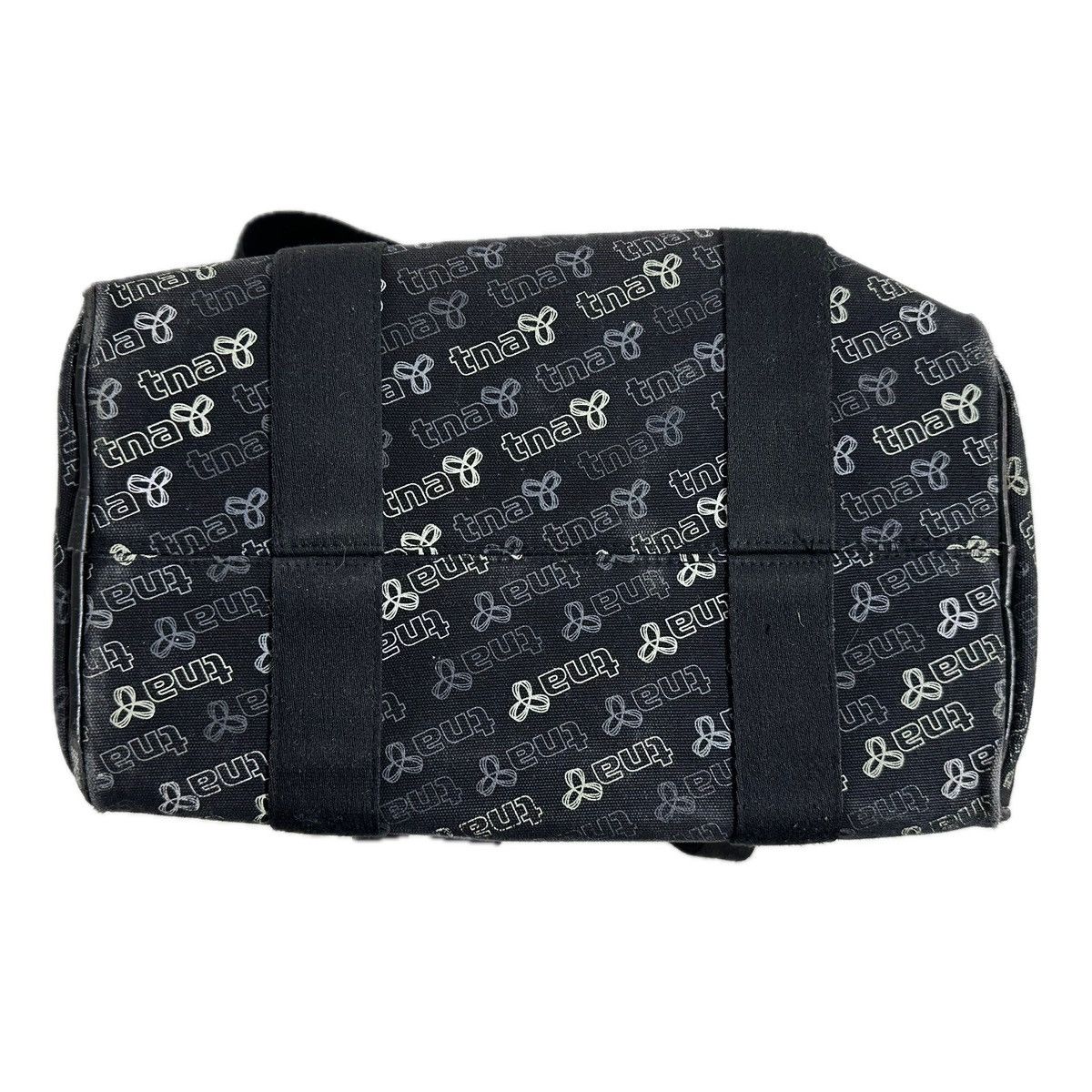 TNA Aritzia TNA Logo Small Black Canvas Duffel Bag Lined Pewter Size ONE SIZE - 6 Thumbnail