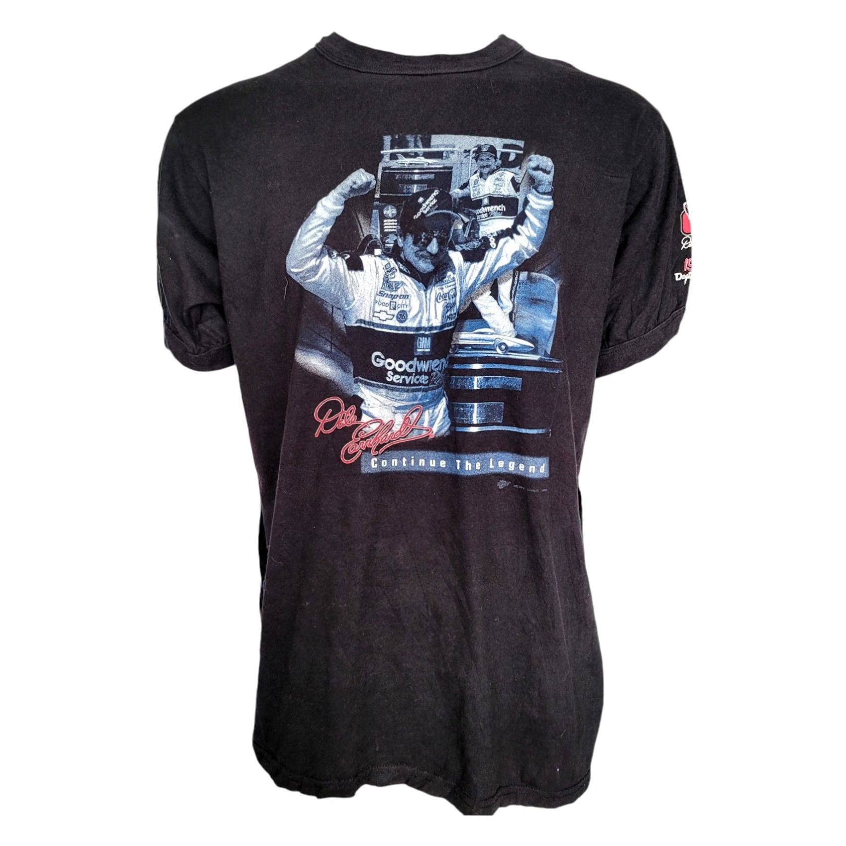 Vintage Dale Earnhardt 1998 Daytona Win T-Shirt Men’s Large L Winner’s Circle NASCAR Racing Black 100% Cotton Short Sleeve Crew Neck Graphic Print Vintage Yes Size US L / EU 52-54 / 3 - 2 Thumbnail