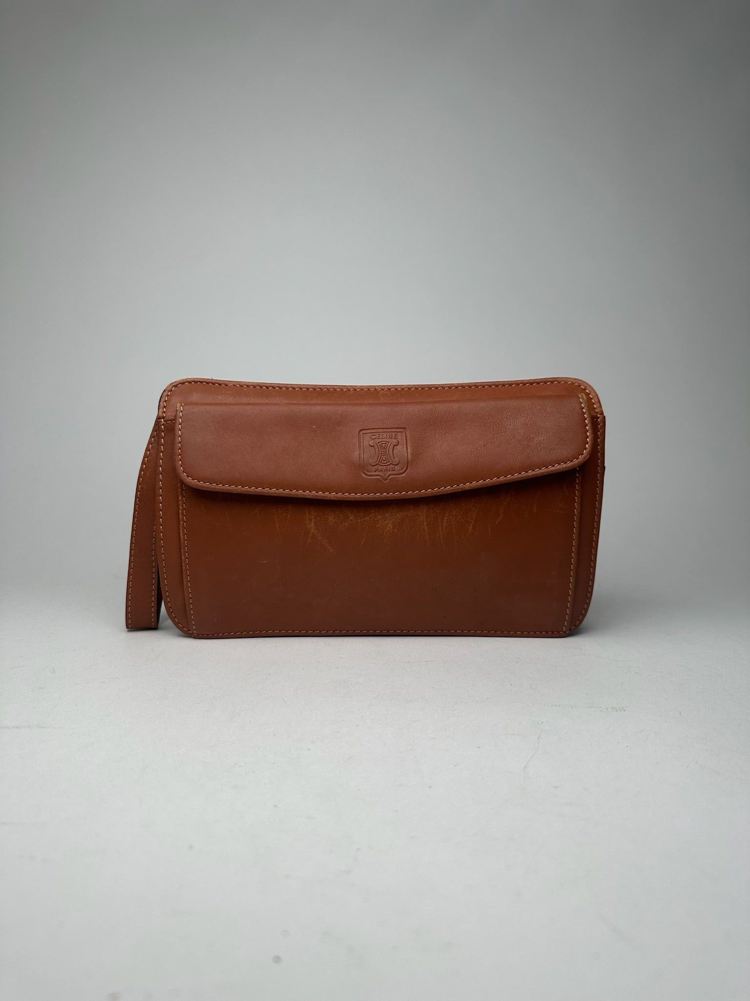 Celine Vintage Paris leather clutch brown Size ONE SIZE - 1 Thumbnail