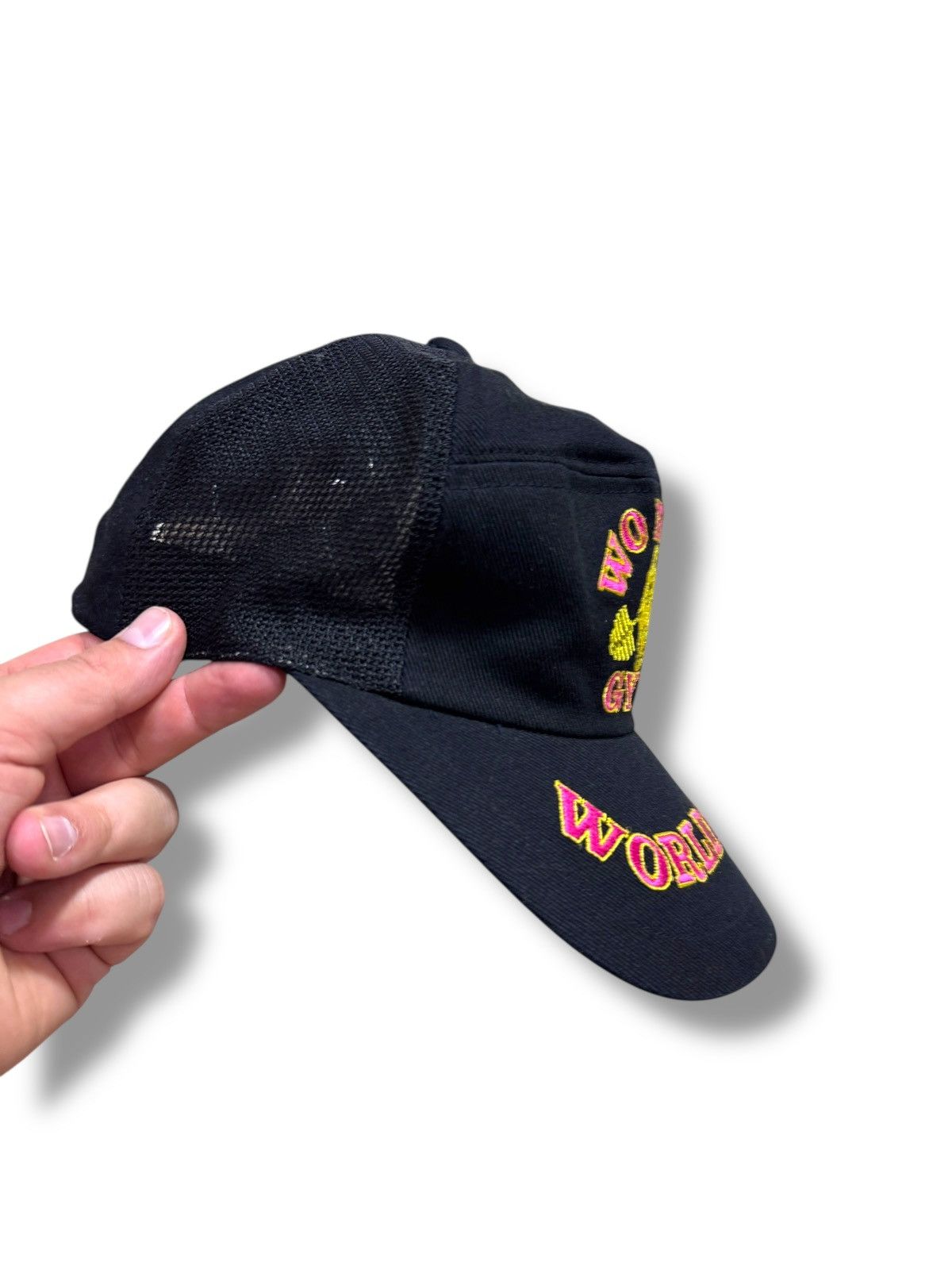Vintage *RARE* VINTAGE 1980s WORLD GYM BODYBUILDING GORILLA CAP HAT Size ONE SIZE - 4 Thumbnail