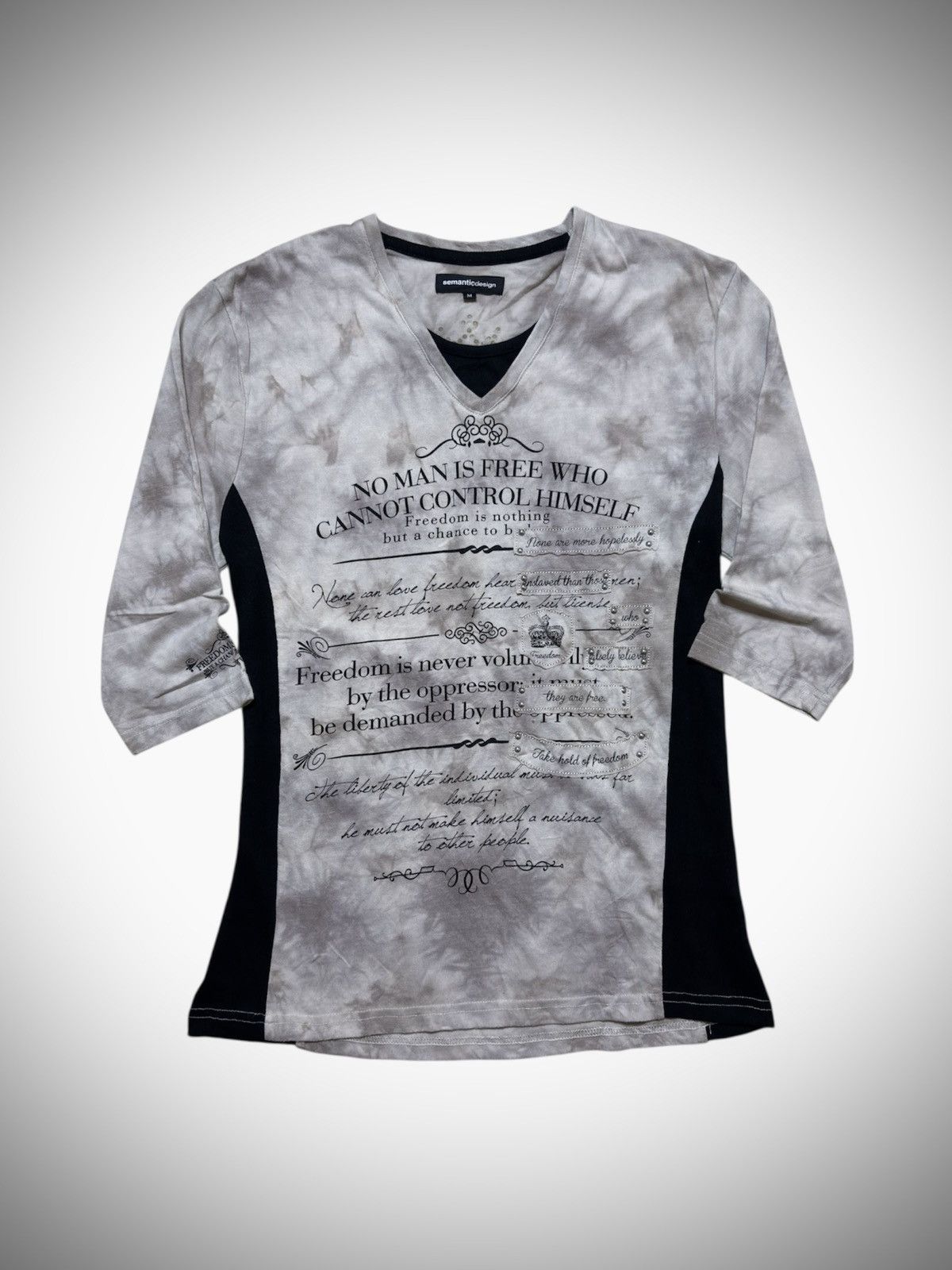 semanticdesign 2000’s Semanticdesign - Japanese Archive Punk Poem Crown Ts Size US M / EU 48-50 / 2 - 1 Thumbnail