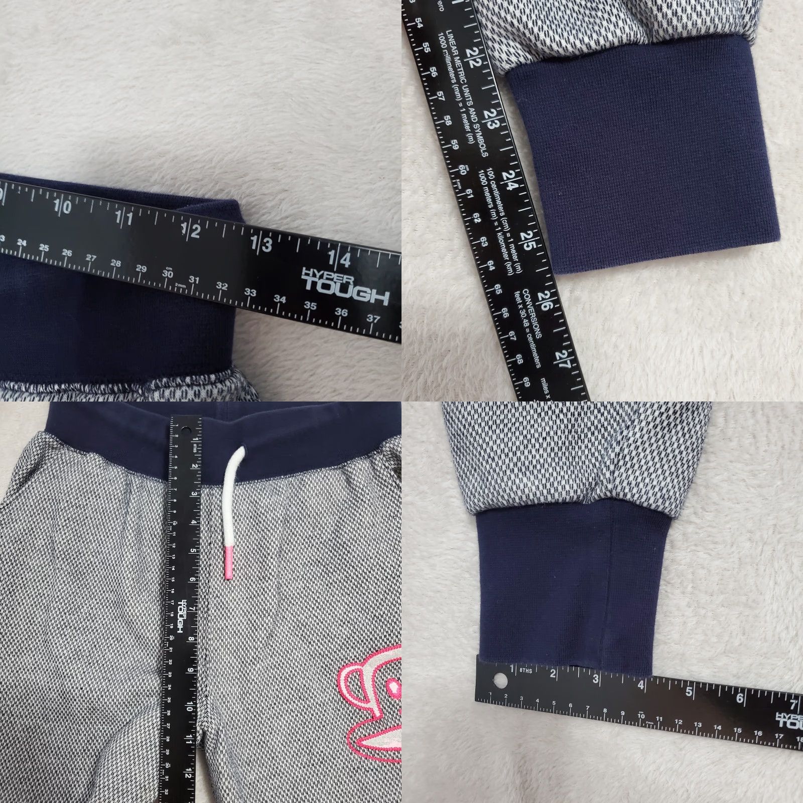 Paul Frank VINTAGE Paul Frank Julius Monkey Joggers Women M Blue White Textured Sweatpants Y2K Size 32" / US 10 / IT 46 - 8 Thumbnail