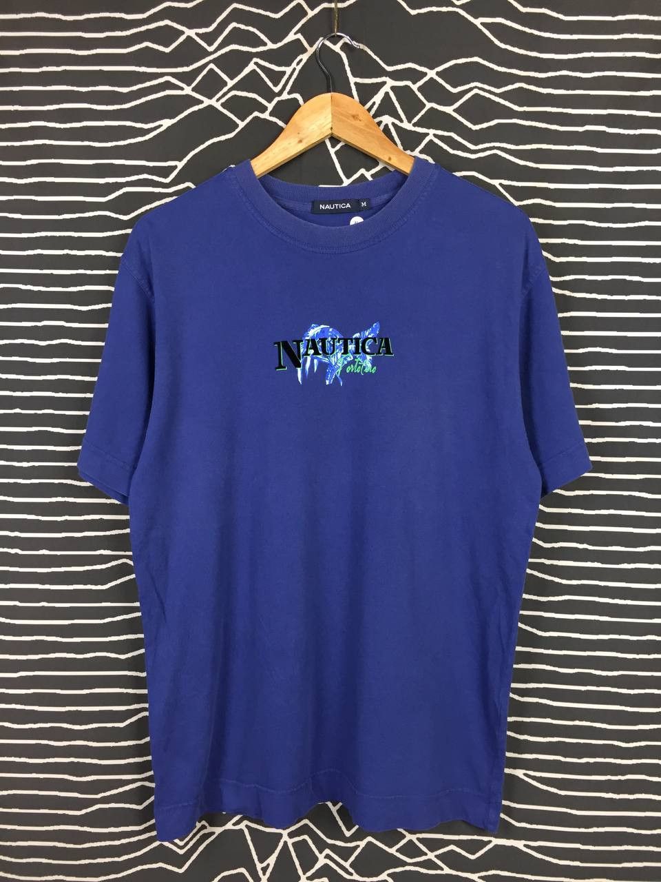 Nautica × Vintage Vtg Nautica Portofino Boat Water Sailing Graphic Tee Size US M / EU 48-50 / 2 - 5 Thumbnail