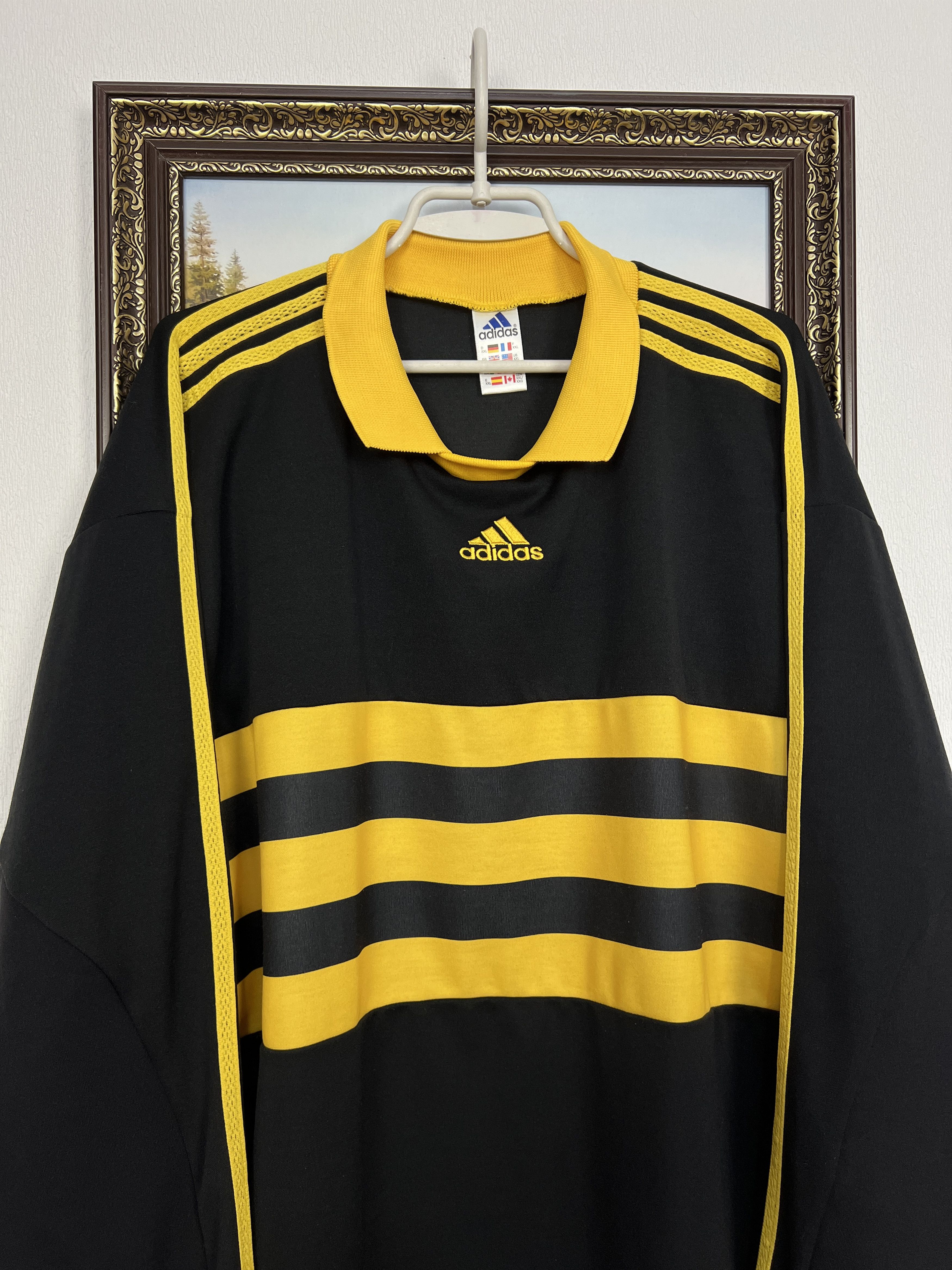 Adidas Vintage Football Template Shirt Soccer Long Sleeve Jersey Size US XXL / EU 58 / 5 - 2 Thumbnail