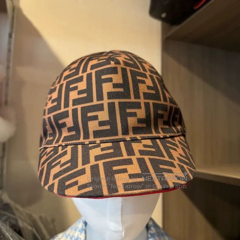 Fendi Fendi Full-Print Monogram Duckbill Hat Size ONE SIZE - 1 Thumbnail