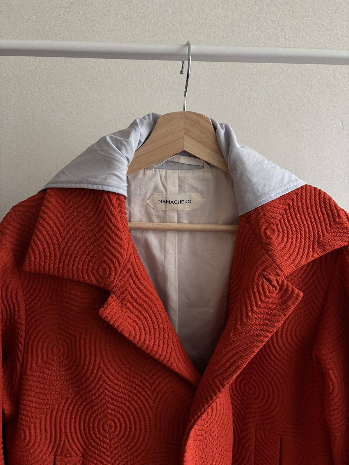 Namacheko Namacheko Orange Textured Coat with Back Print Size US S / EU 44-46 / 1 - 4 Thumbnail