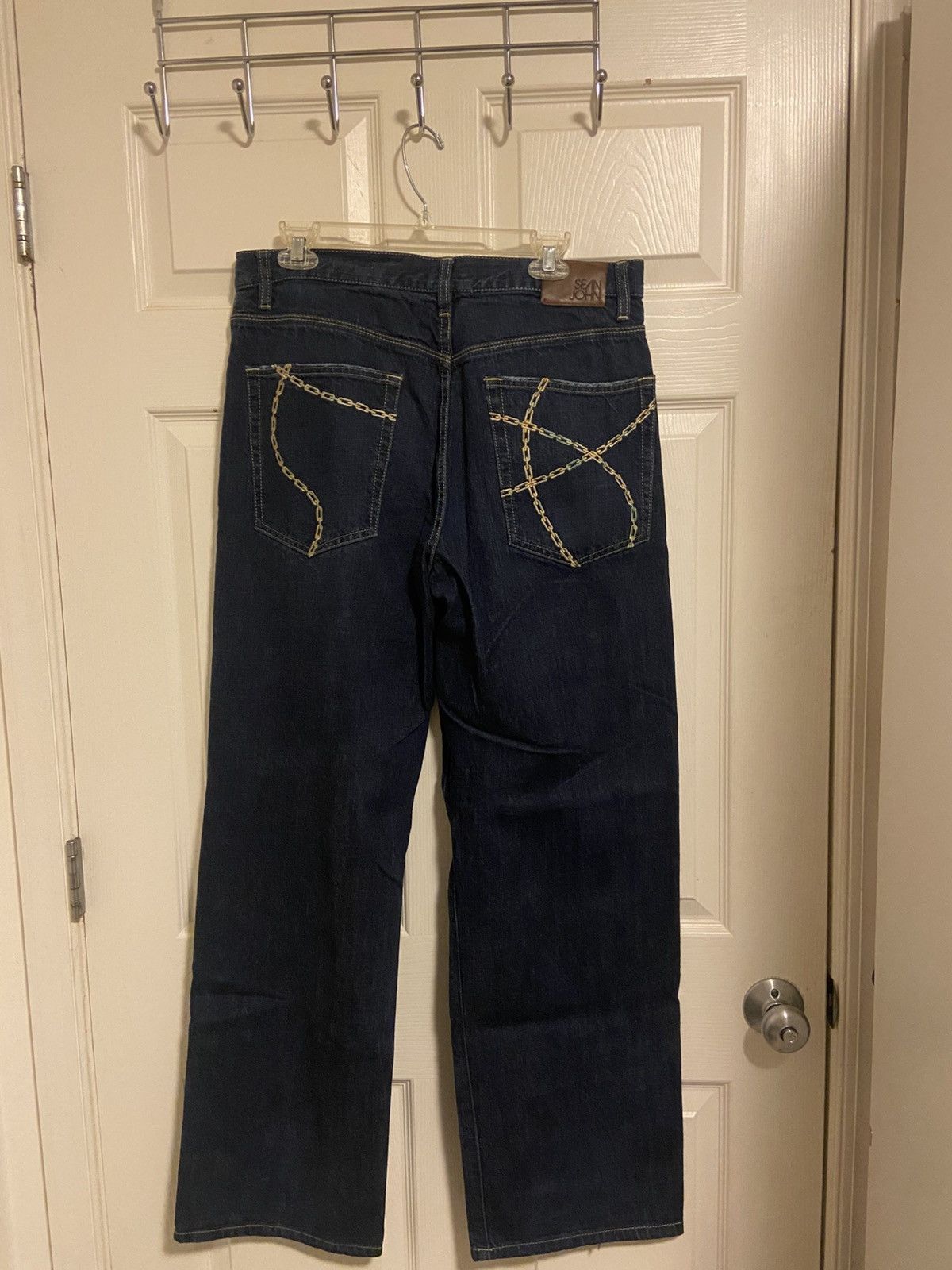 Sean John Sean John dark navy blue baggy straight jeans Size US 34 / EU 50 - 2 Thumbnail