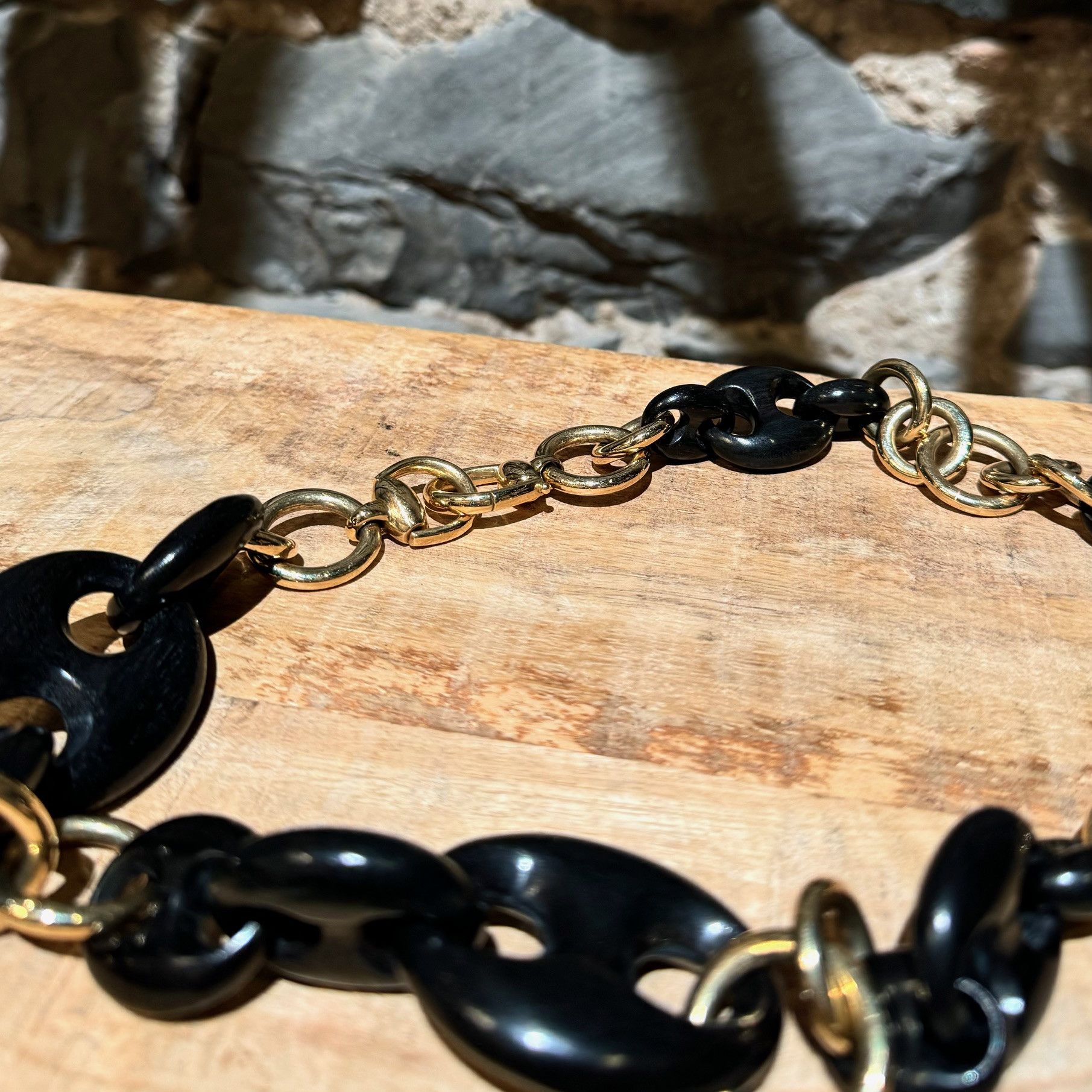 Gucci Gucci Vintage 18k Gold Wood Marina Link Chain Necklace Size ONE SIZE - 6 Thumbnail
