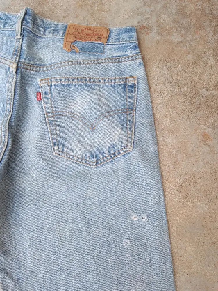Levi's × Vintage Vintage Levis 501 Made In USA Distressed Jeans 33x30 Size US 33 - 5 Thumbnail
