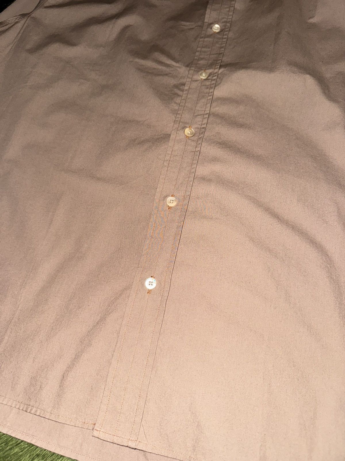 Japanese Brand [L] SHIRTER Stitch Detail Loose-Fit Shirt – Beige Size US L / EU 52-54 / 3 - 5 Thumbnail