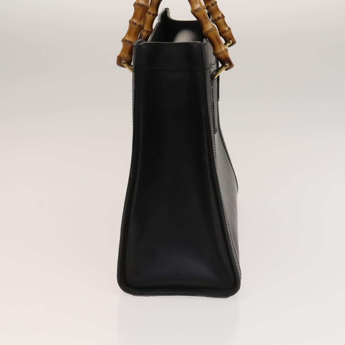 Gucci GUCCI Bamboo Hand Bag Leather Black Gold 002 1095 002 1095 Size ONE SIZE - 4 Thumbnail