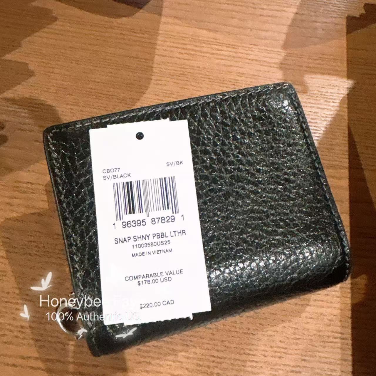 Coach Snap Wallet Silver/Black CBO77 Size ONE SIZE - 2 Thumbnail