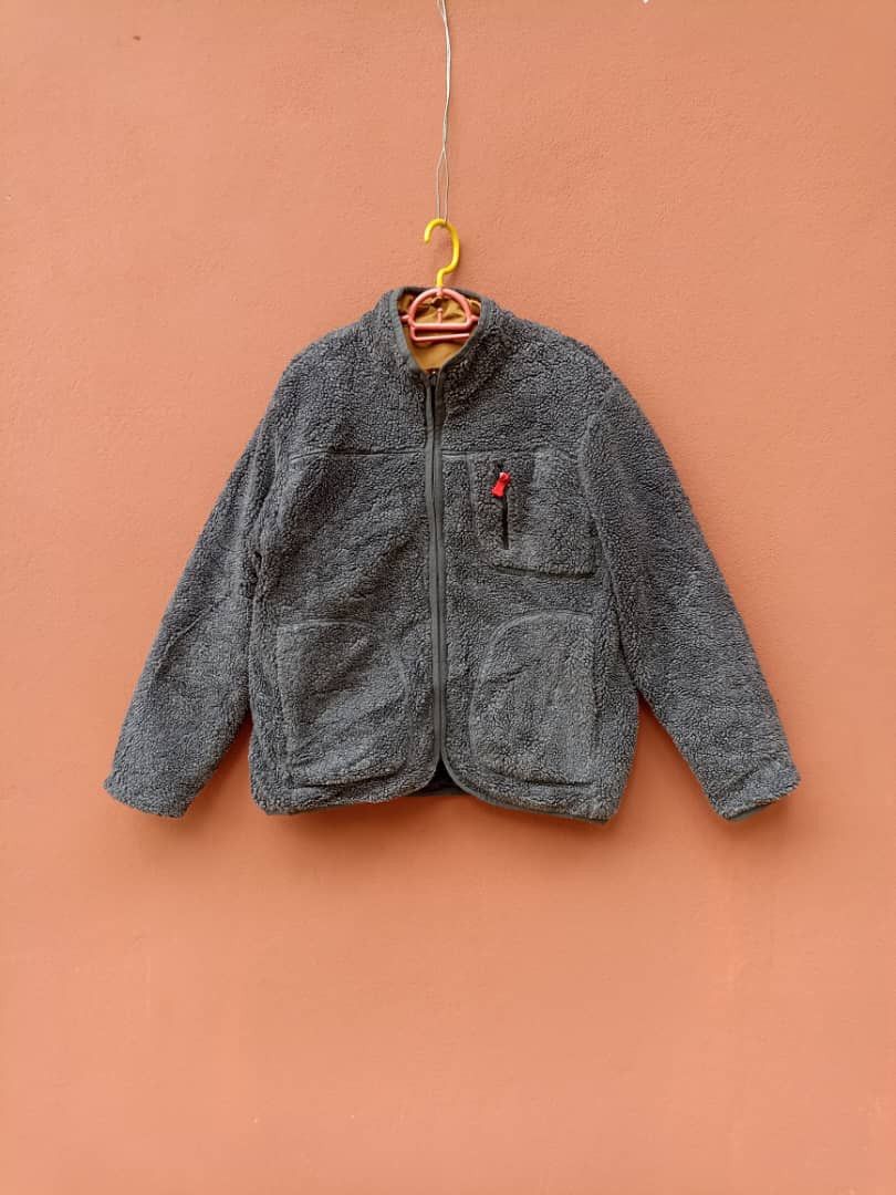image of Reversible Sherpa Fleece Jacket By Child & Women (Size Medium)