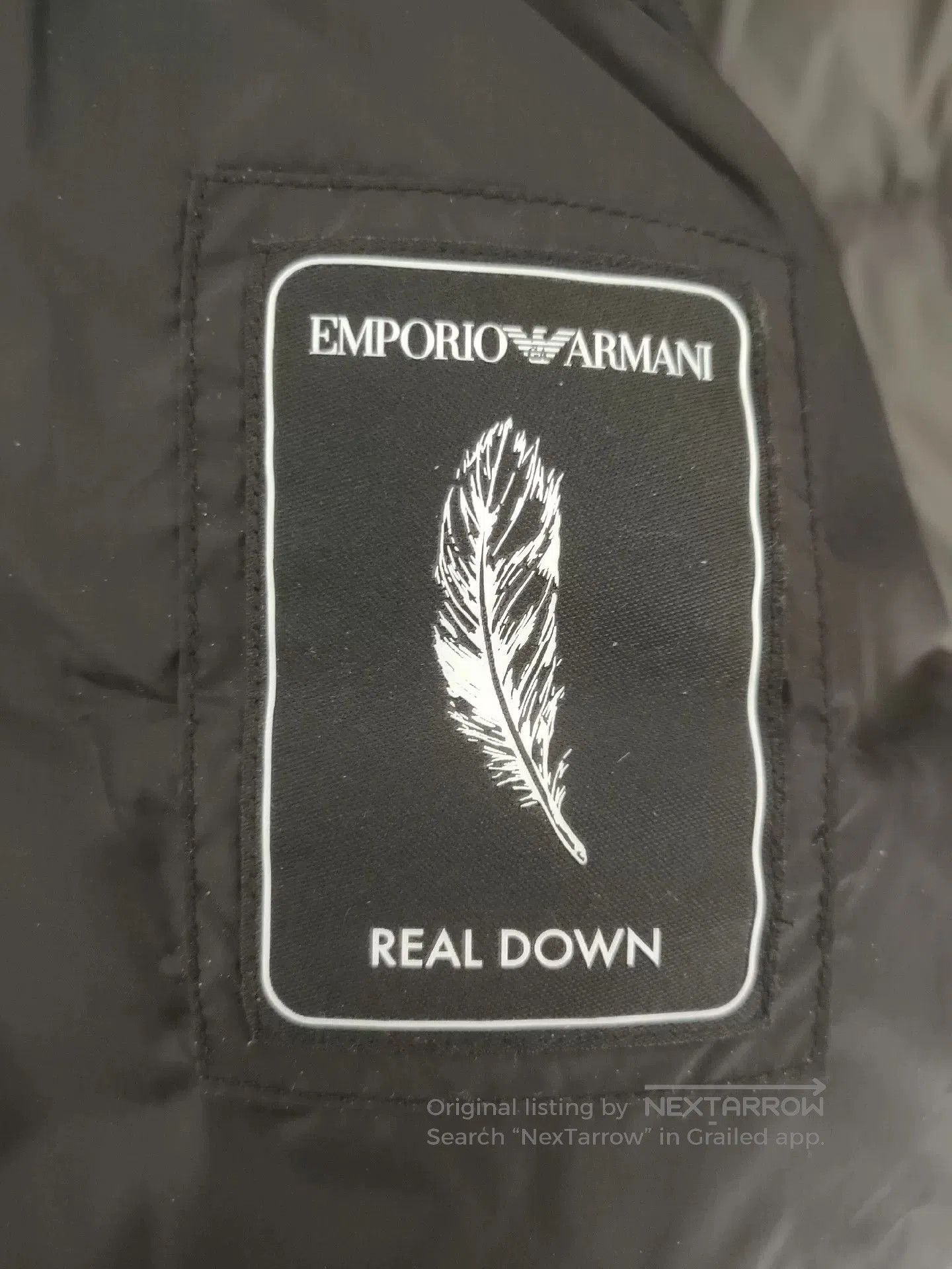 Emporio Armani Emporio Armani Men's Black Gray Down Jacket. Size US M / EU 48-50 / 2 - 7 Thumbnail