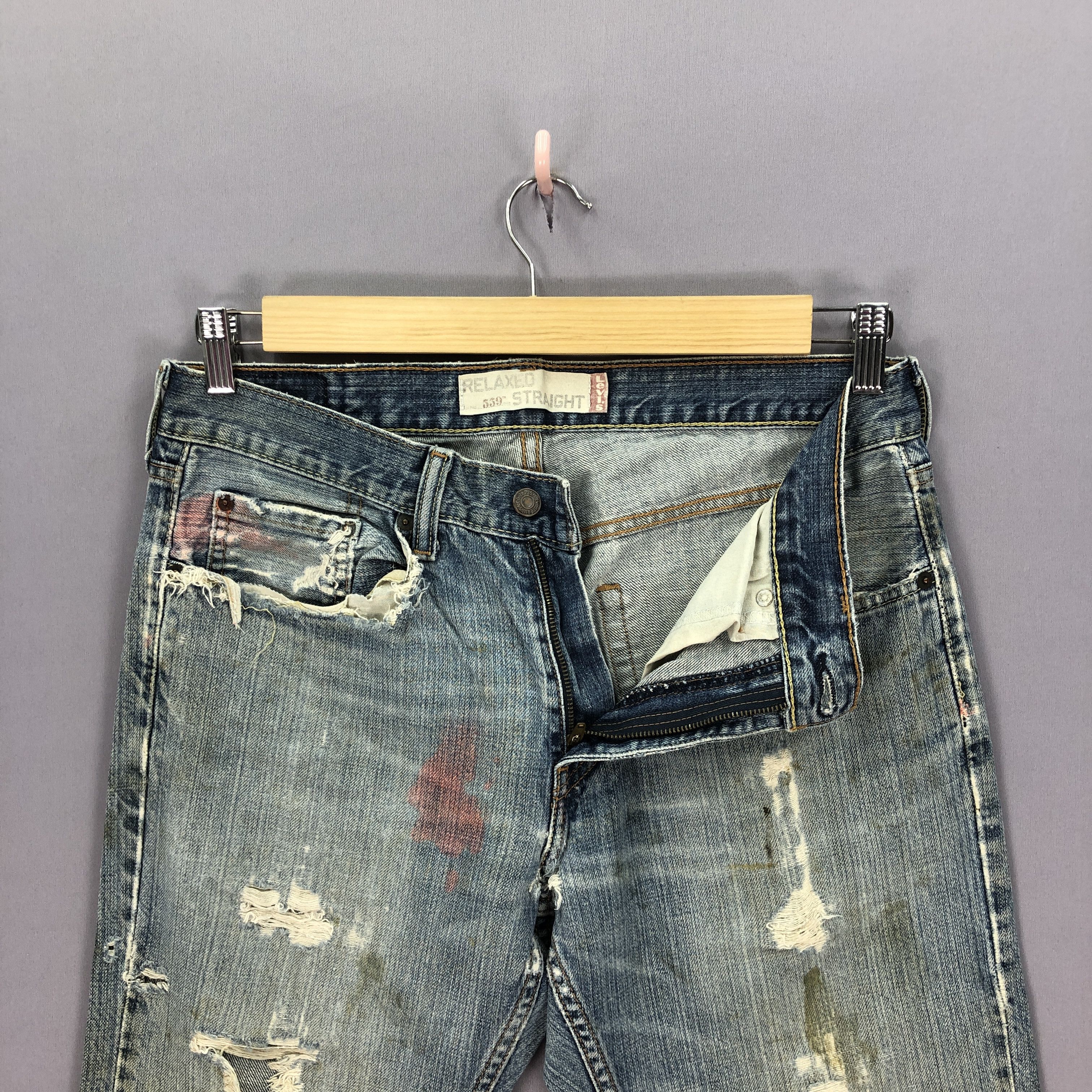 Levi's Vintage 90s Distressed Levis Jeans Levi's 559 Painter Denim Size US 32 / EU 48 - 6 Thumbnail