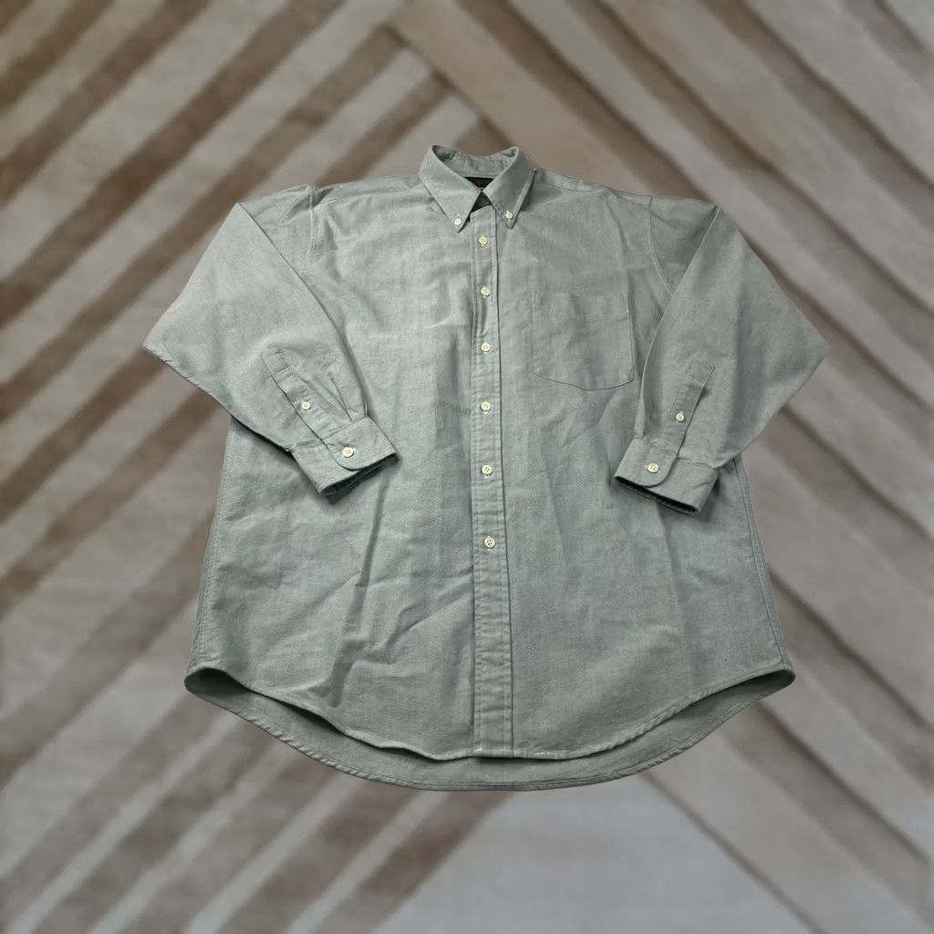 J.Crew VINTAGE J.CREW Oarsman Shirt Mens 15.5/32 Green Oxford Button-Down Hong Kong Size US M / EU 48-50 / 2 - 1 Thumbnail