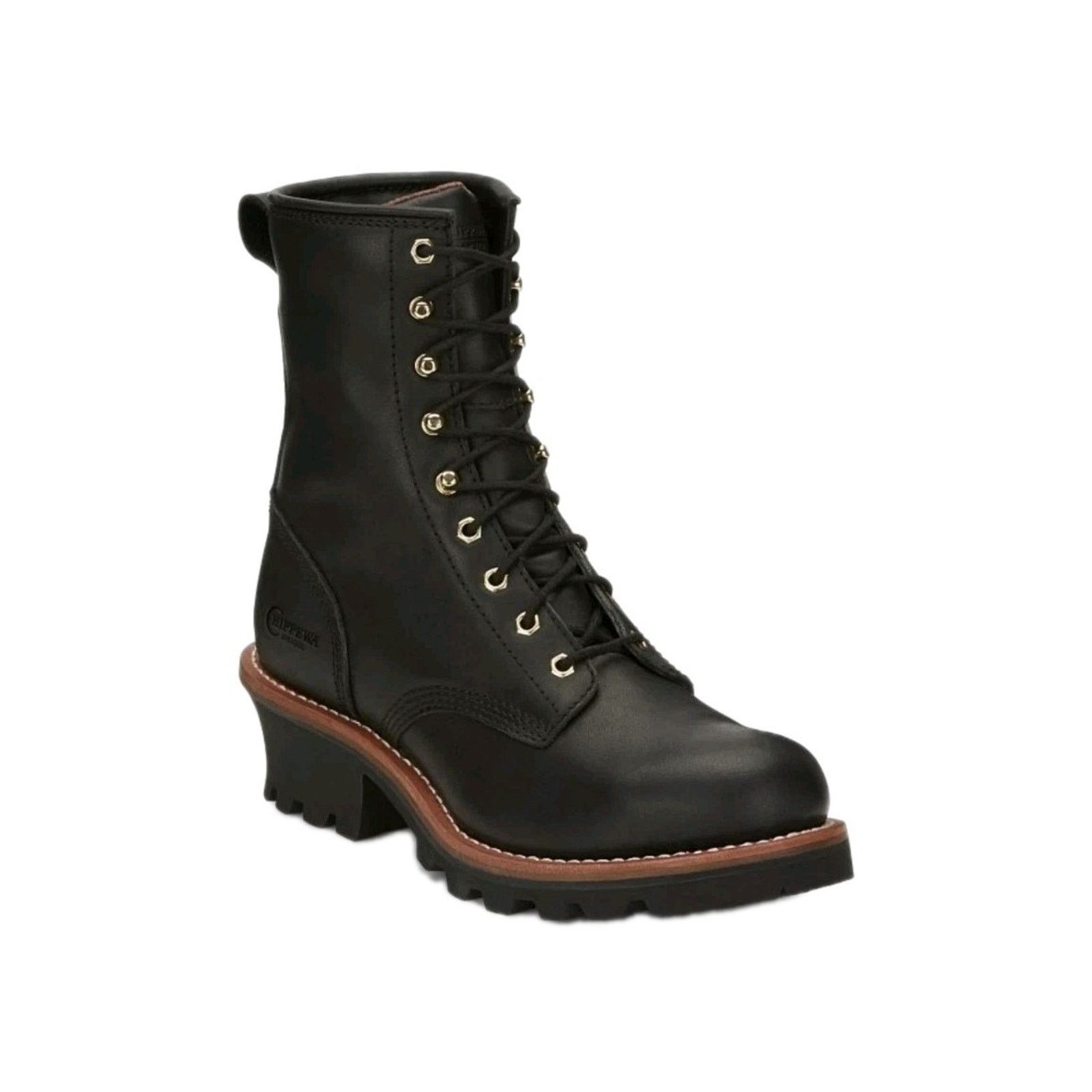 Chippewa Chippewa Baldor 8 In Steel Toe Logger LaceUp Work Black 10.5 Size US 10.5 / EU 43-44 - 1 Thumbnail