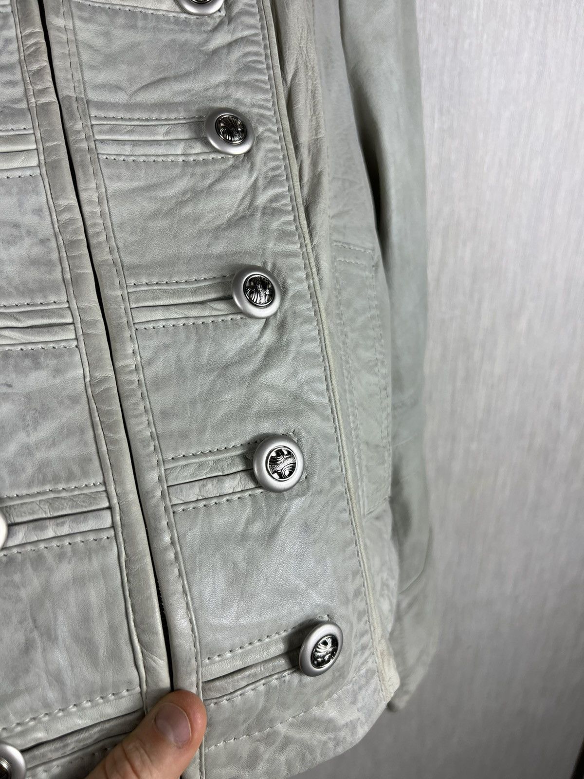 If Six Was Nine Vintage Rock’N Blue napoleon button leather jacket military Size XS / US 0-2 / IT 36-38 - 14 Thumbnail