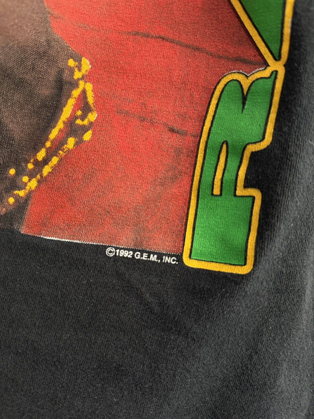 Rap Tees Vintage 1992 Shabba Ranks Nuff Respect Rap Tee Size US L / EU 52-54 / 3 - 3 Thumbnail