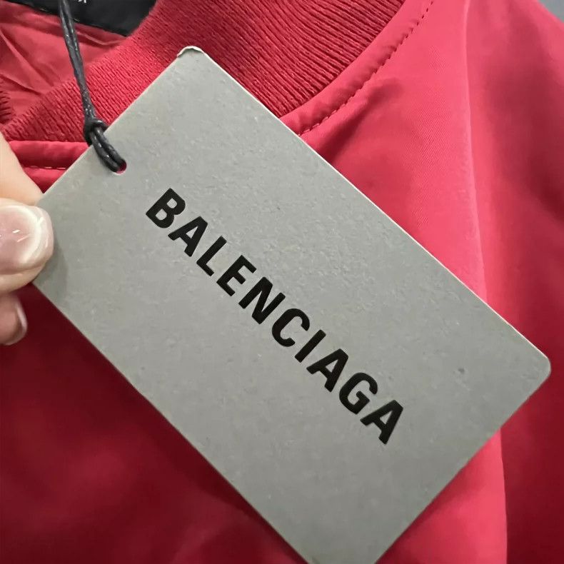 Balenciaga Balenciaga Red Embroidered Wave Logo Jacket Size US XS / EU 42 / 0 - 5 Thumbnail