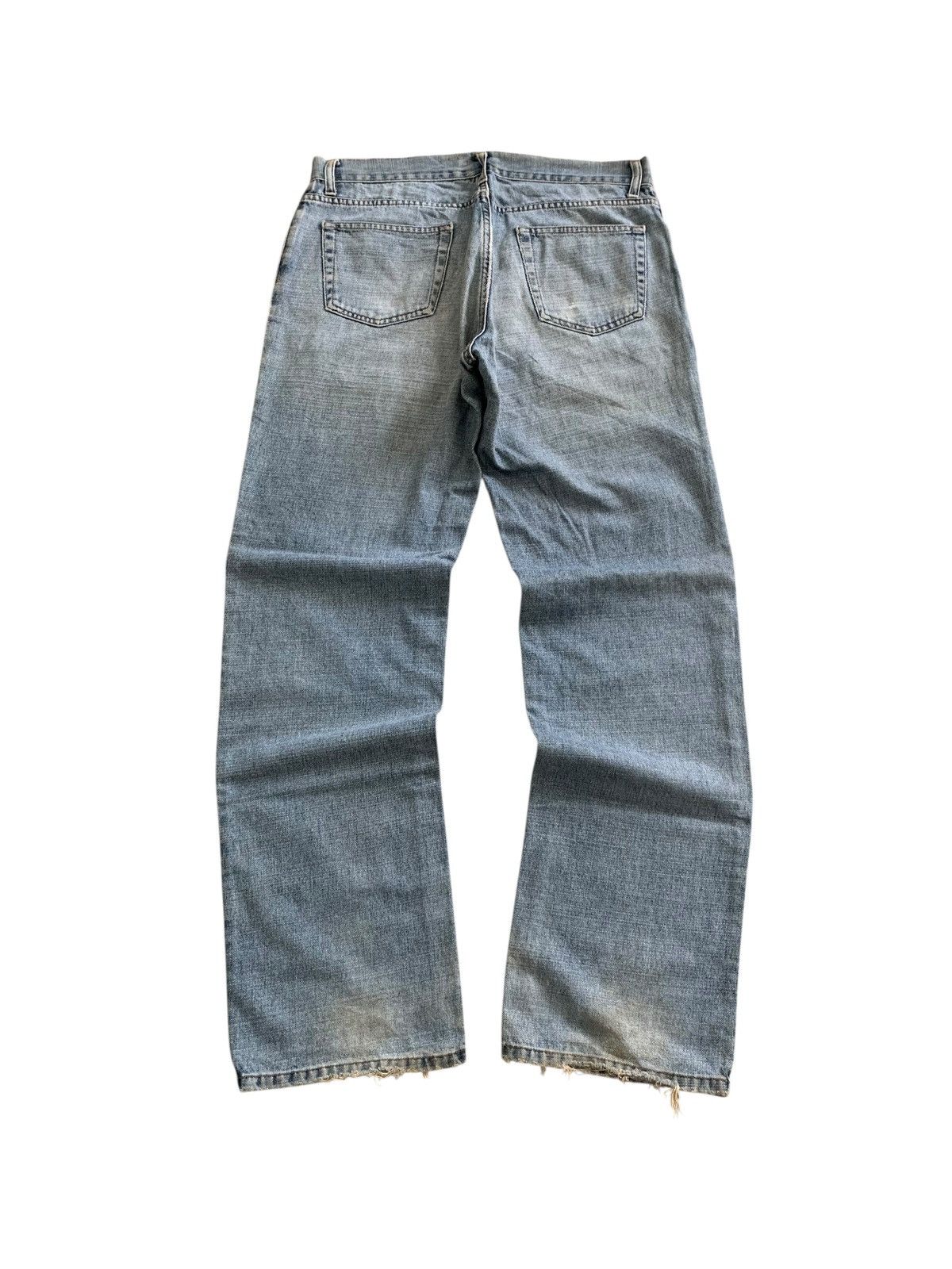 Japanese Brand Sisley Button Fly Distressed Faded Blue Jeans Size US 34 / EU 50 - 1 Thumbnail