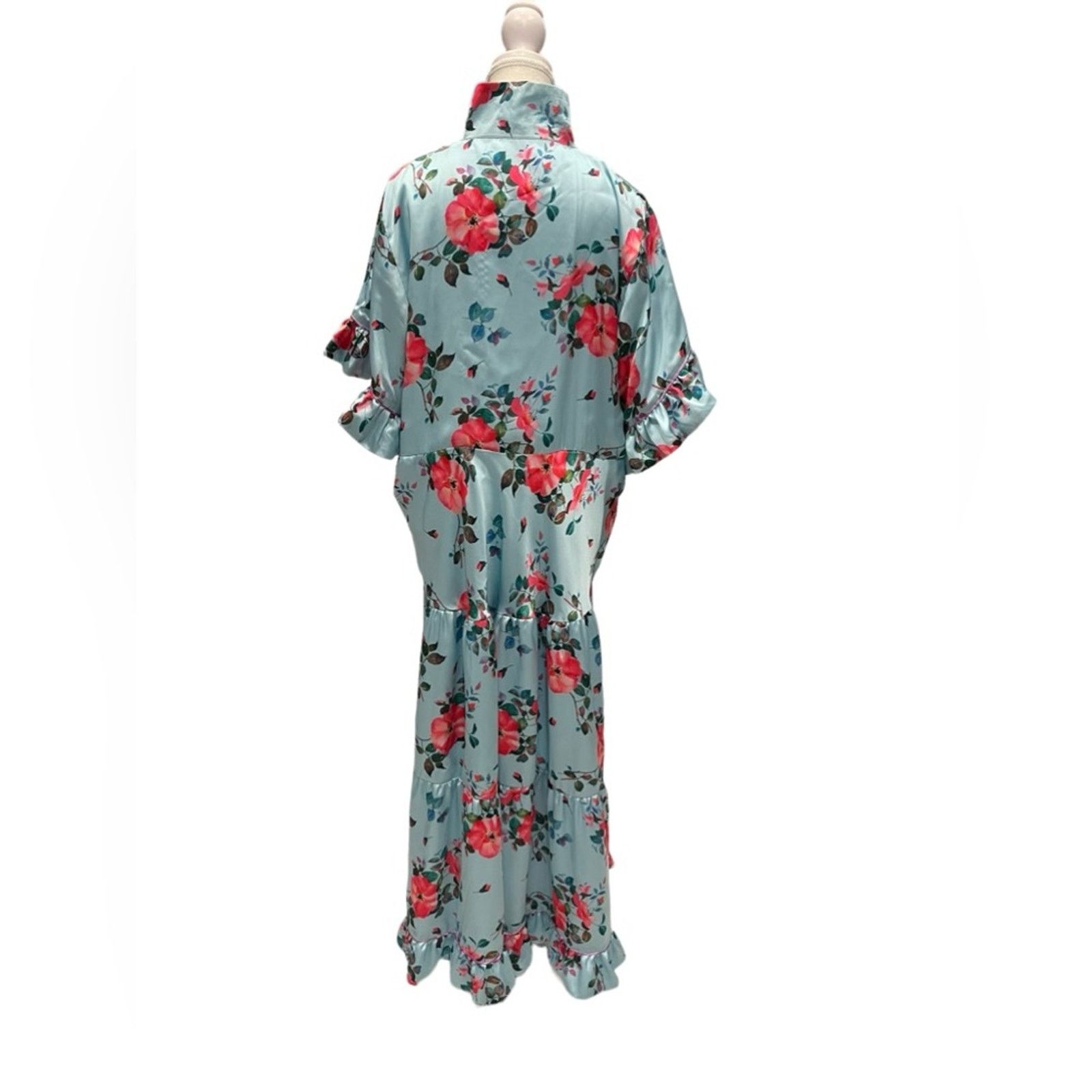 Other SUE SARTOR Womens Neck Floral Print Long Dress Size:XL Size XL / US 12-14 / IT 48-50 - 4 Thumbnail
