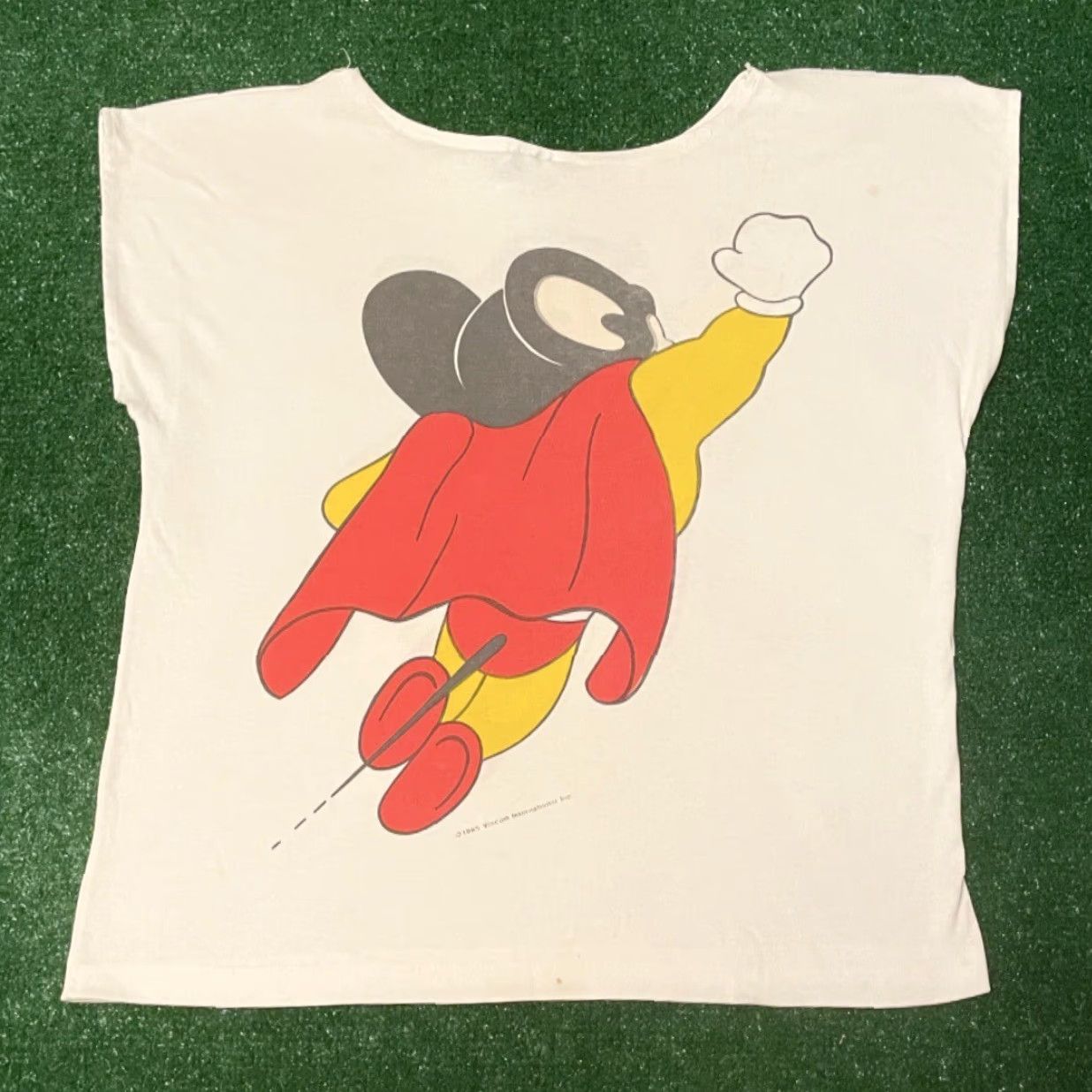 Doublet VINTAGE Mighty Mouse Cartoon Big Graphic Double Sided 1985 Shirt Women L White 90s Occasion Mens Tee Size L / US 10 / IT 46 - 2 Thumbnail