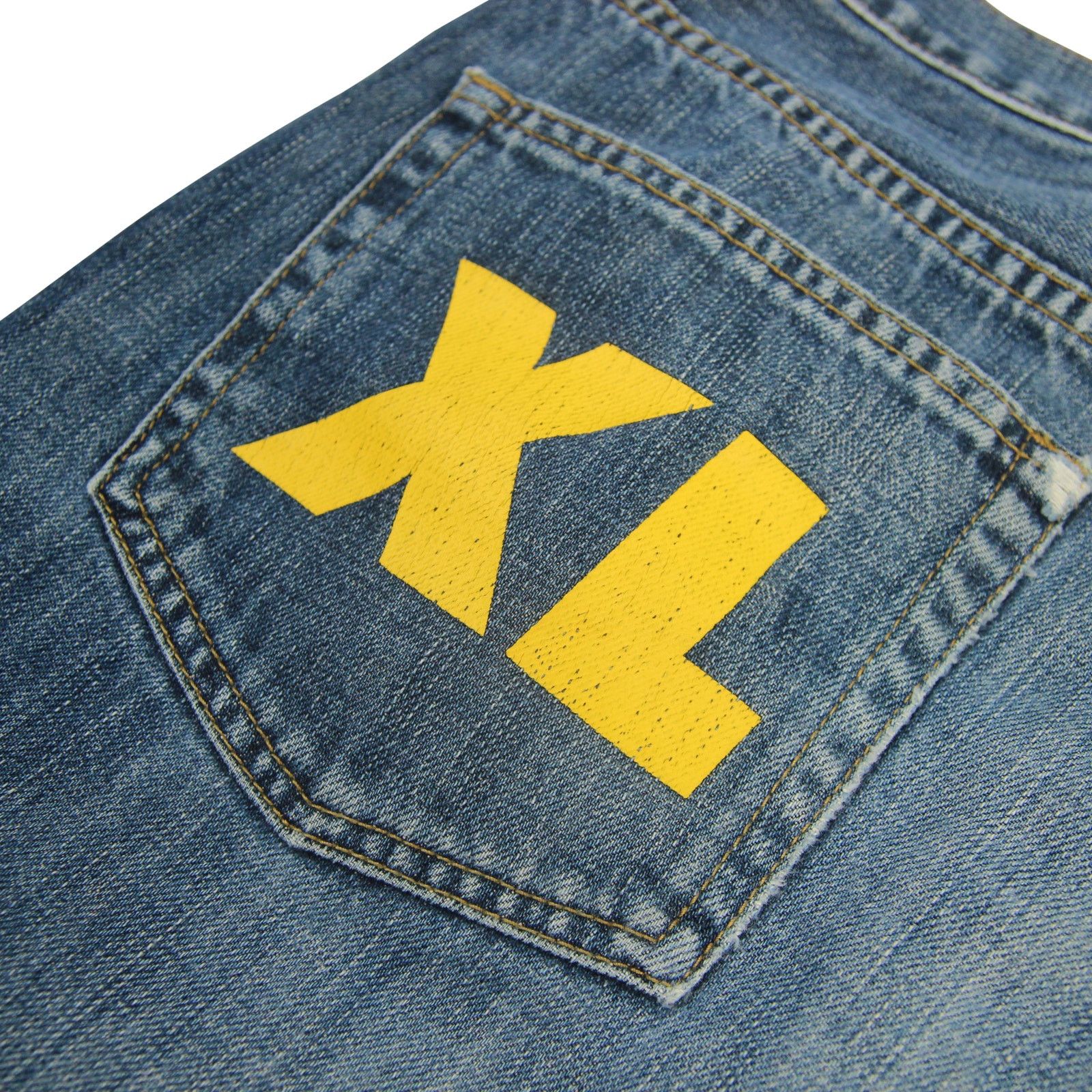 Vintage × Xlarge Vintage XLarge Pocket Spellout Jeans Size US 34 / EU 50 - 11 Thumbnail
