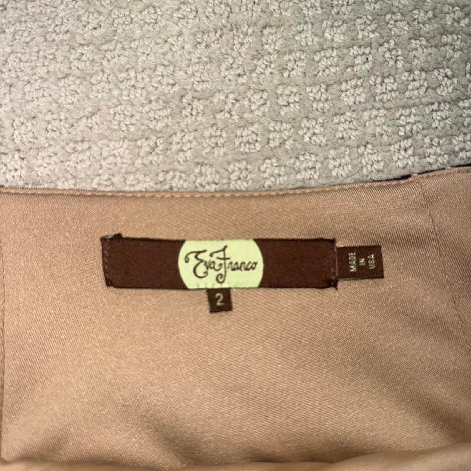Anthropologie Brown and Light Pink Asymmetrical Polka Dot Pencil Skirt Size 28" / US 6 / IT 42 - 3 Thumbnail