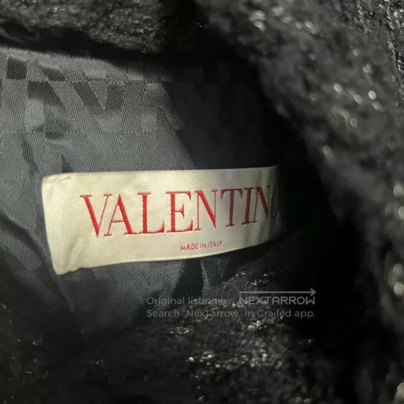 Valentino Valentino Black solid color V-neck long-sleeved jacket jac Size L / US 10 / IT 46 - 4 Thumbnail