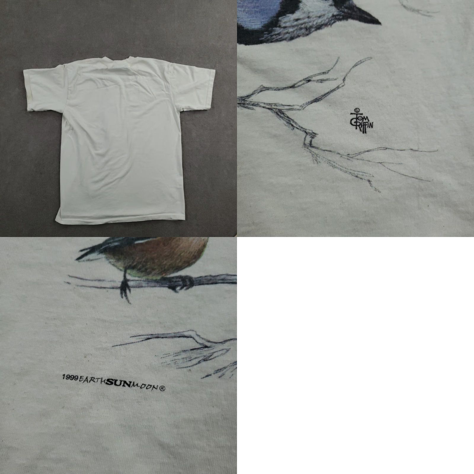 Gildan 1999 Tom Griffin Shirt Men Medium White Graphic Bird Heavyweight Crewneck 90s Size US M / EU 48-50 / 2 - 8 Thumbnail