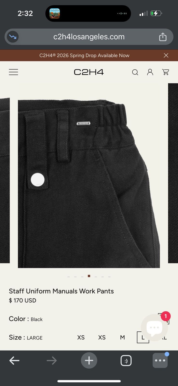 C2H4 C2H4 Staff Uniform Manuals Work Pants medium 32 worn once Size US 32 / EU 48 - 8 Thumbnail