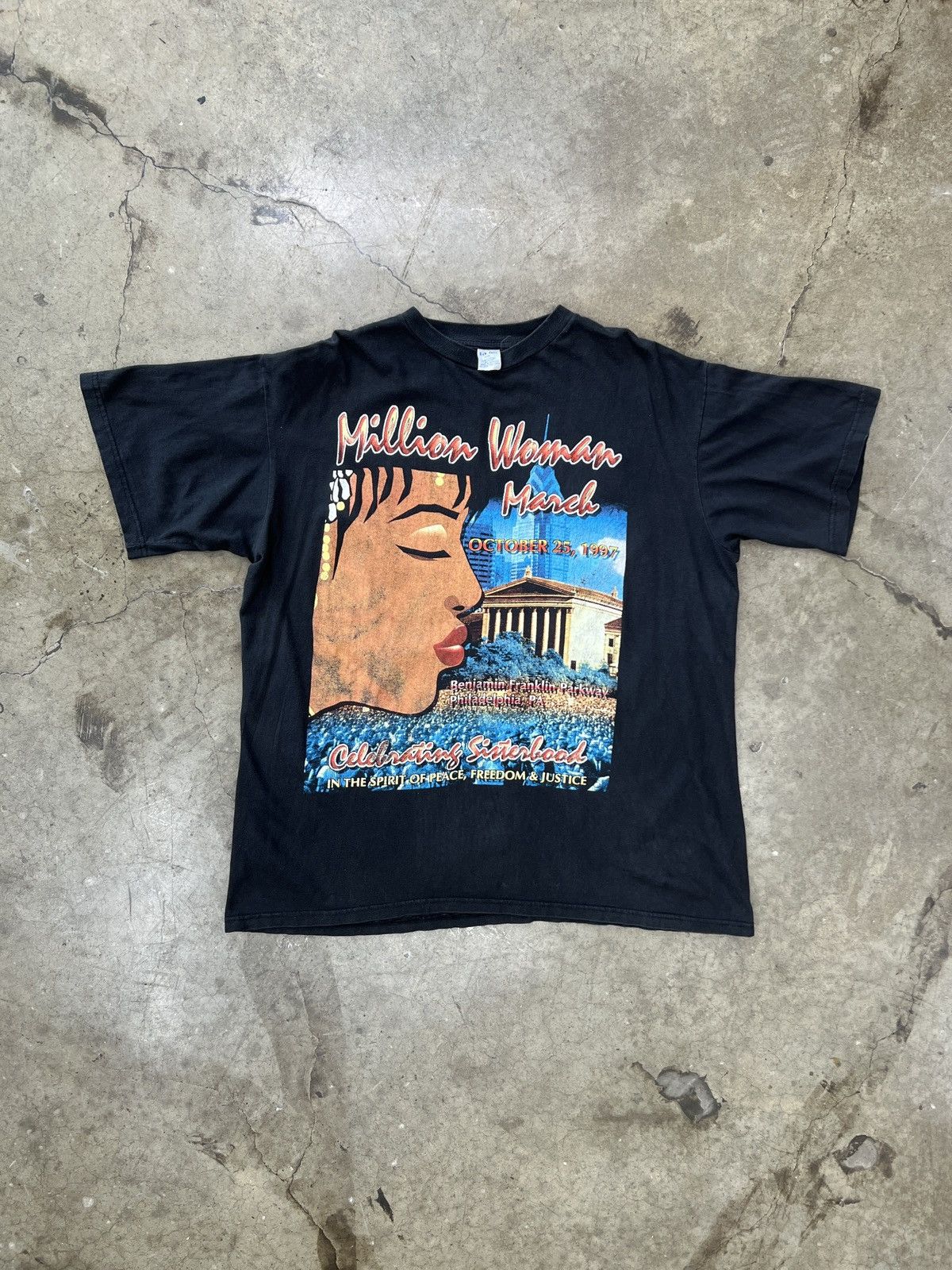 Vintage Vintage 1997 Million Woman March Social Justice Rap Tee 2XL Size US XXL / EU 58 / 5 - 2 Thumbnail