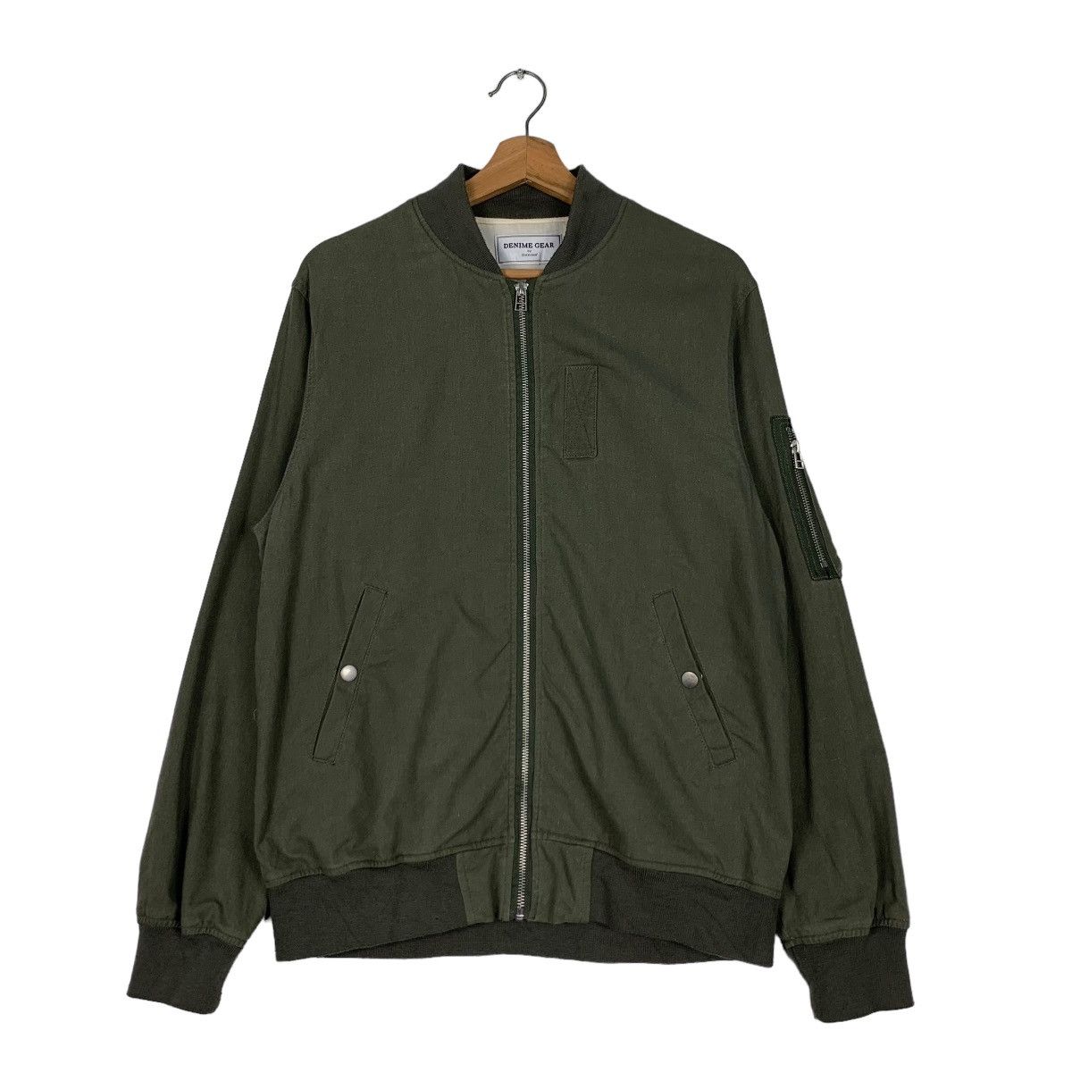 Denime DENIME GEAR Green Bomber Jacket #0933-C41 Size US L / EU 52-54 / 3 - 1 Thumbnail