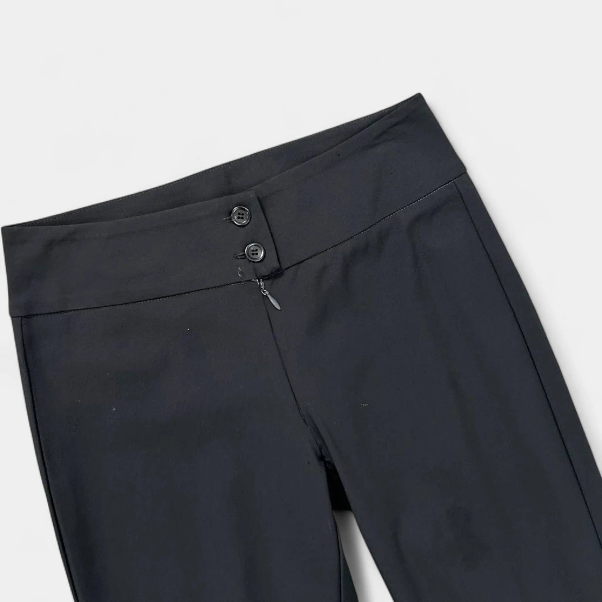 Marithe + Francois Girbaud Marithé + François Girbaud Black Flared Nylon Pants Size 26" / US 2 / IT 38 - 2 Thumbnail