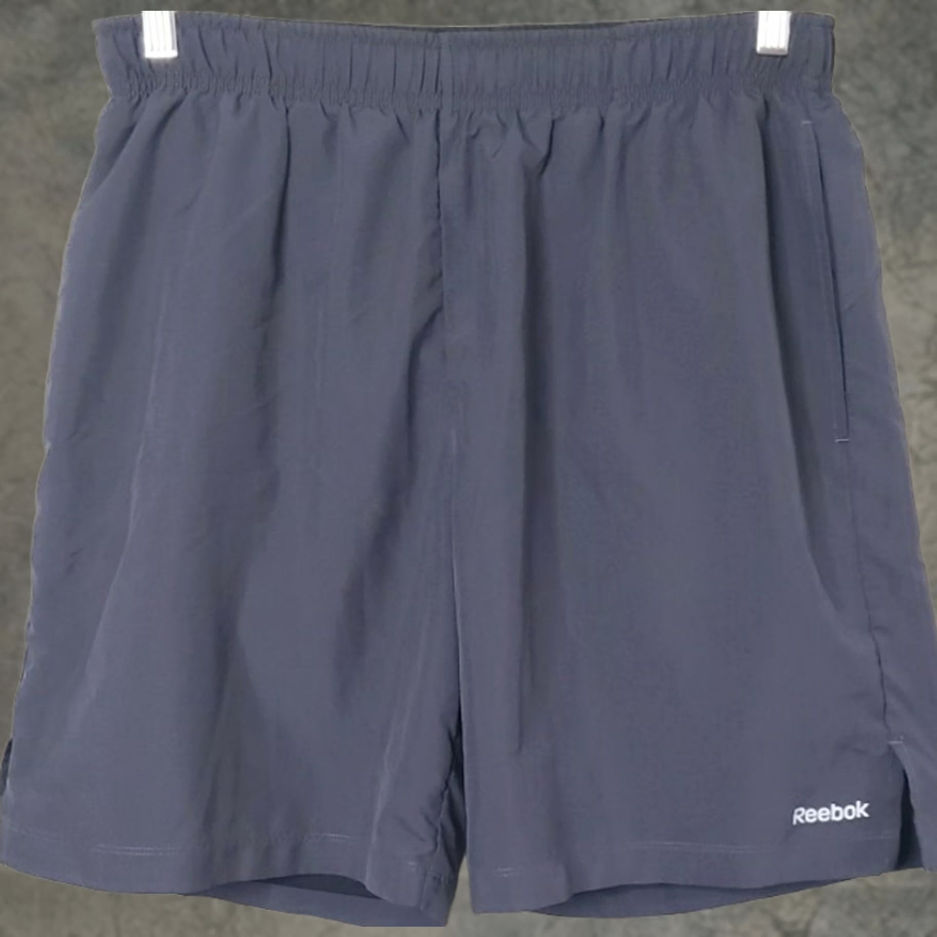 Reebok REEBOK Play Dry Athletic Workout Gym Shorts Men's M Gray Lined Leg Length Liner Size US 31 - 1 Thumbnail