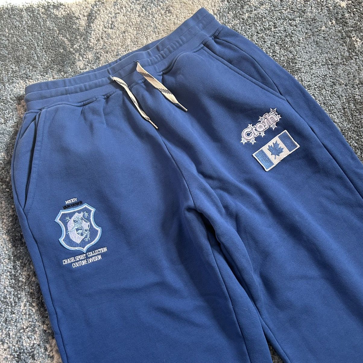 Crash Vancouver SPORT DiViSiON EMBROiDERED FRENCH TERRY SWEATPANTS JOGGERS Size US 31 - 3 Thumbnail