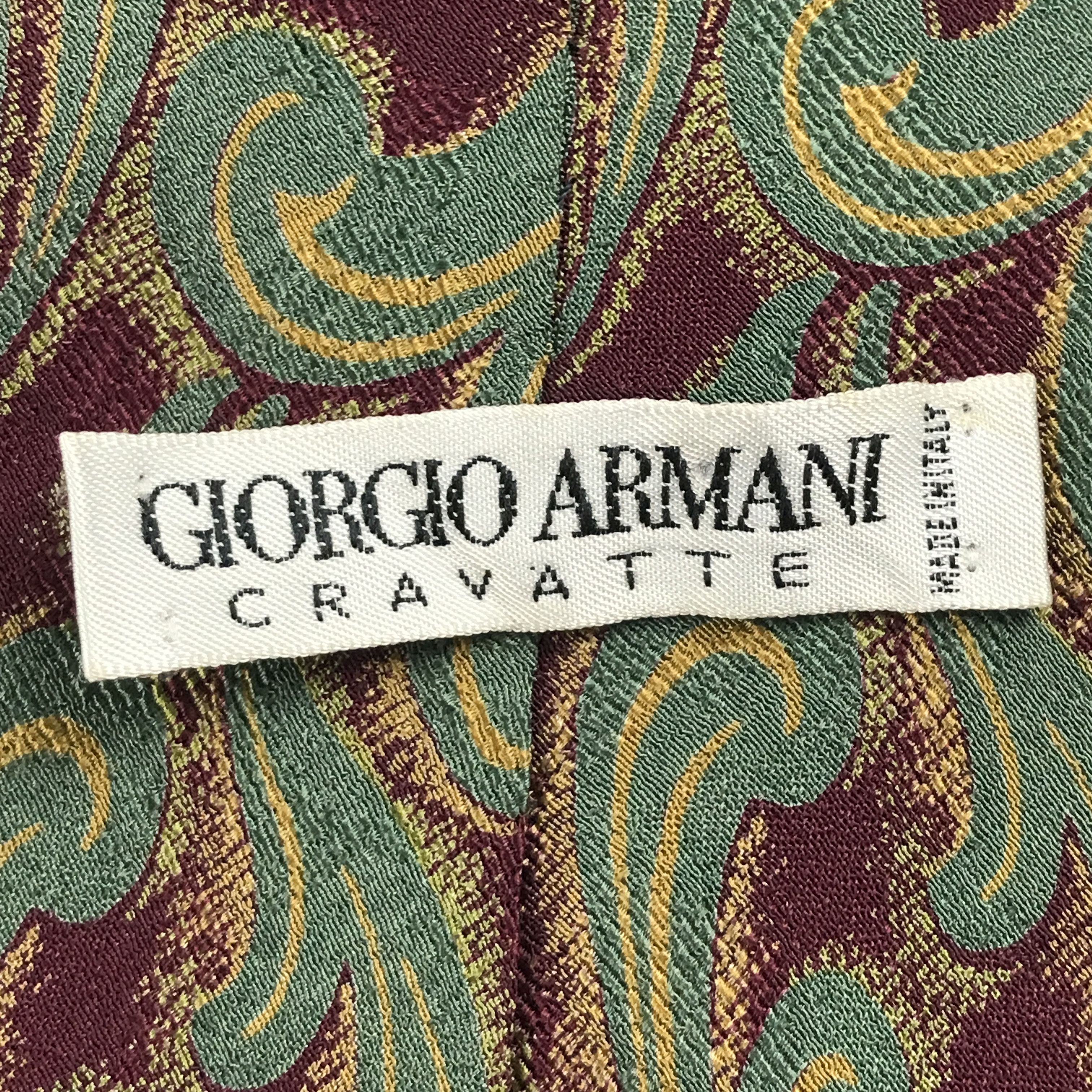 Giorgio Armani × Vintage Vintage Giorgio Armani Silk Necktie Size ONE SIZE - 8 Thumbnail