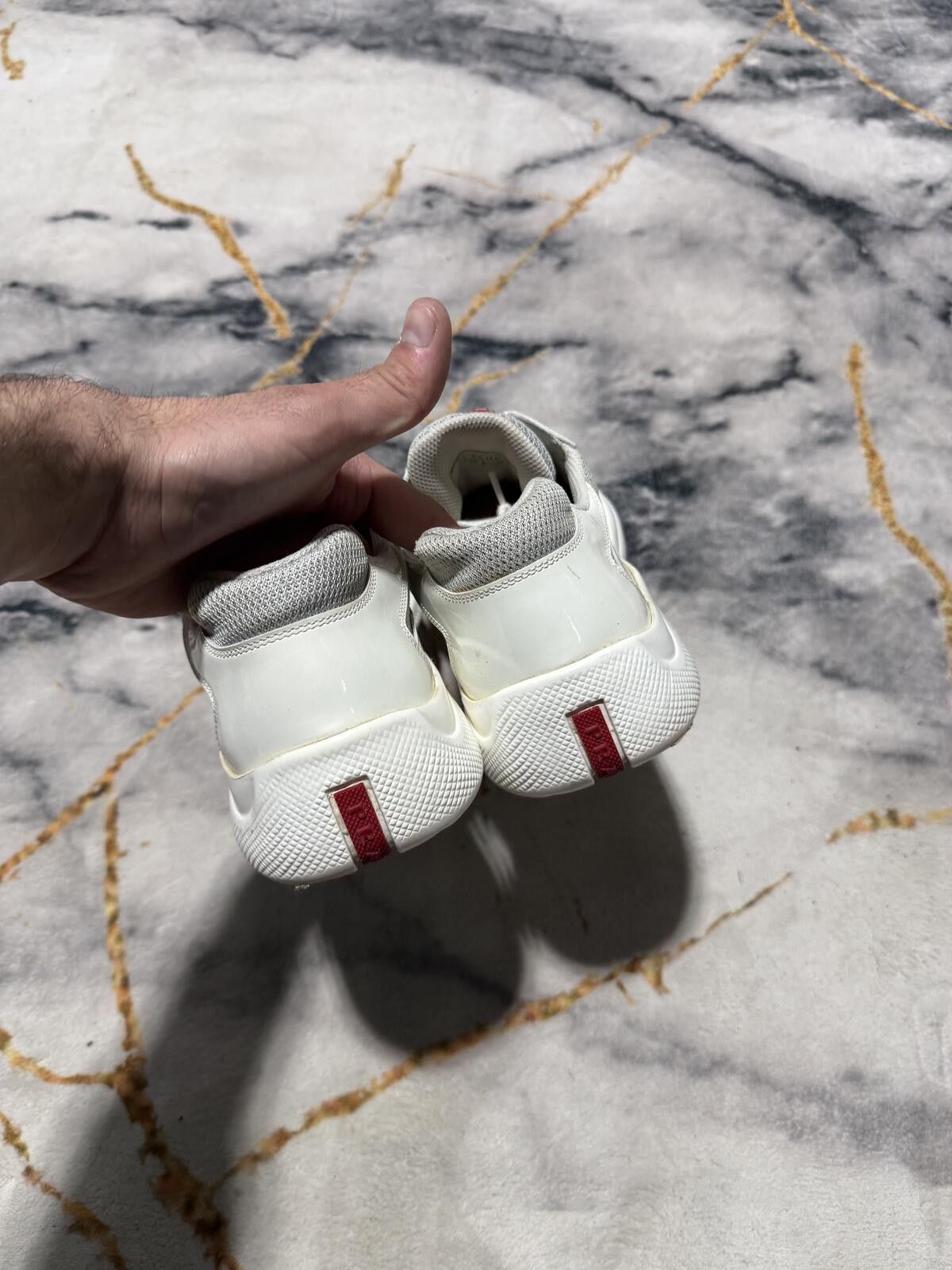 Prada Prada Americas Cup White Patent Leather Silver - Sz9US Size US 9 / EU 42 - 5 Thumbnail