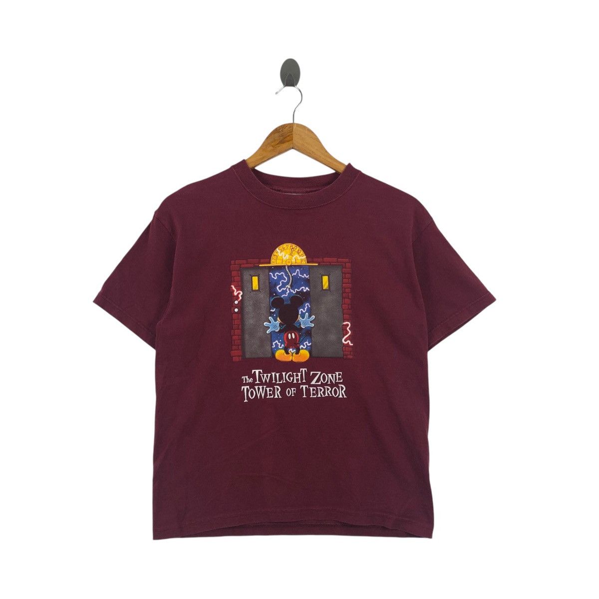 Mickey Mouse × Vintage Vintage MICKEY MOUSE The Twilight Zone Tower Of TerroT-Shirt Size XL / US 12-14 / IT 48-50 - 1 Thumbnail