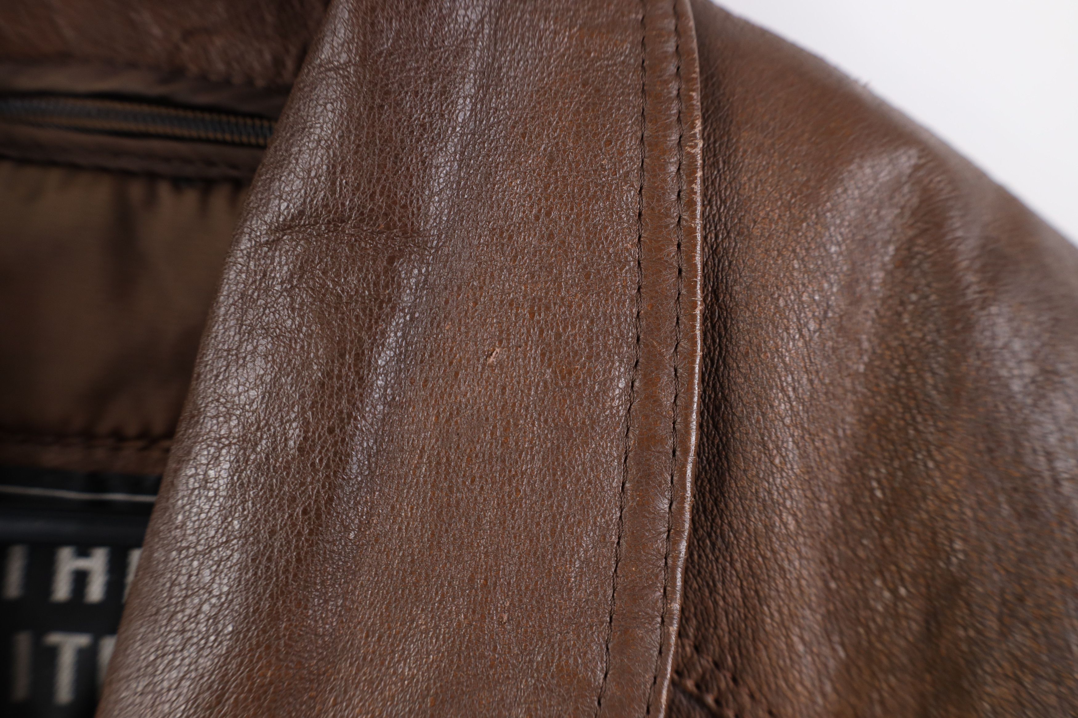 Vintage Vintage 90s Streetwear Leather Lined Jacket Coat Brown Size M / US 6-8 / IT 42-44 - 4 Thumbnail