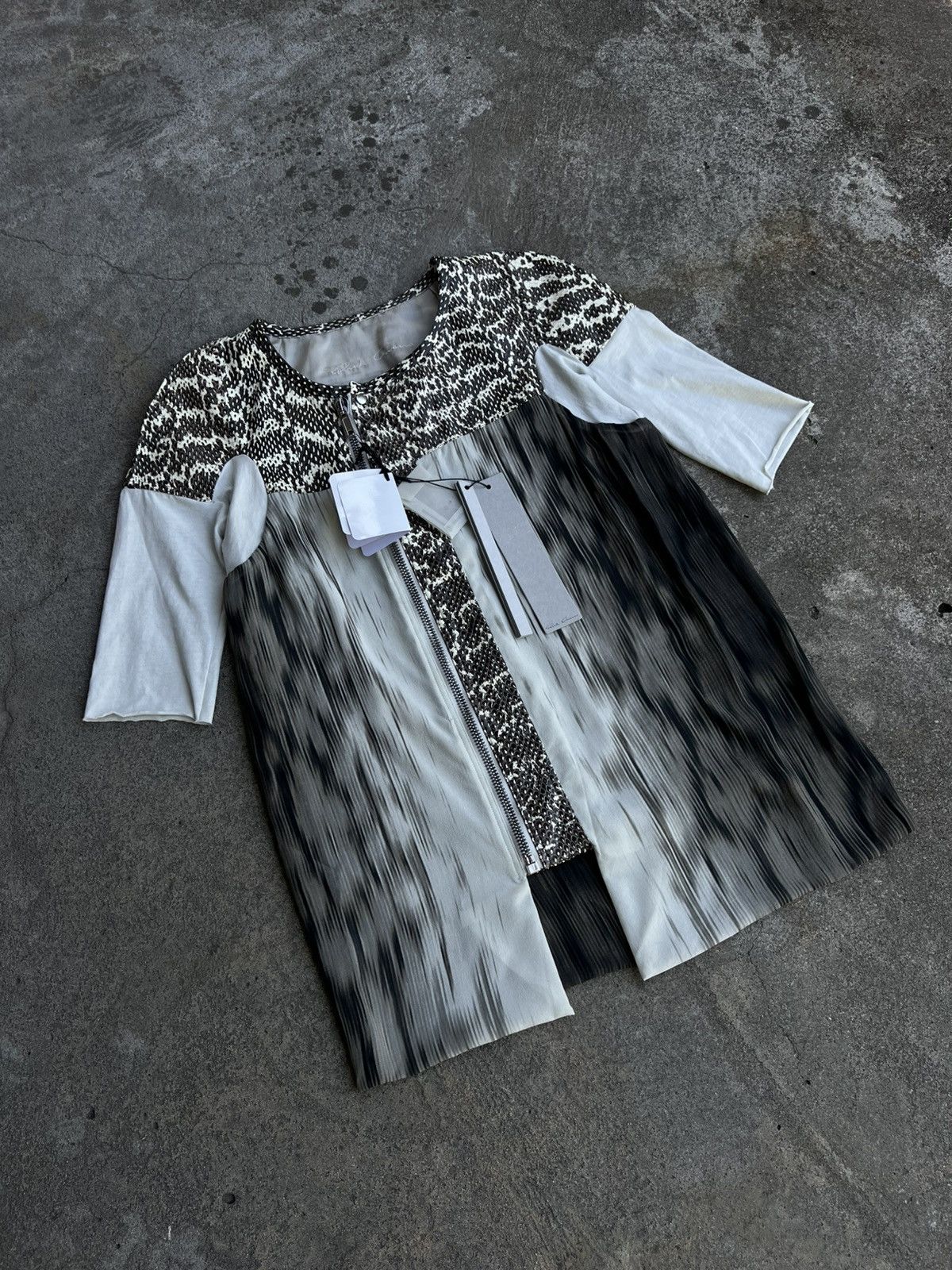 Rick Owens Rick Owens Sample Walrus SS17 Snake Leather Silk Blouse Size S / US 4 / IT 40 - 3 Thumbnail