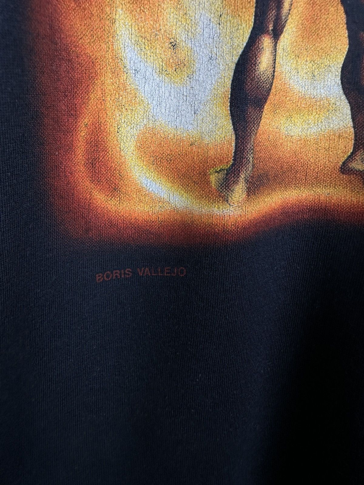 Vintage 80s Vintage Boris Vallejo Demon Devil Art Fantasy T Shirt Size US M / EU 48-50 / 2 - 7 Thumbnail