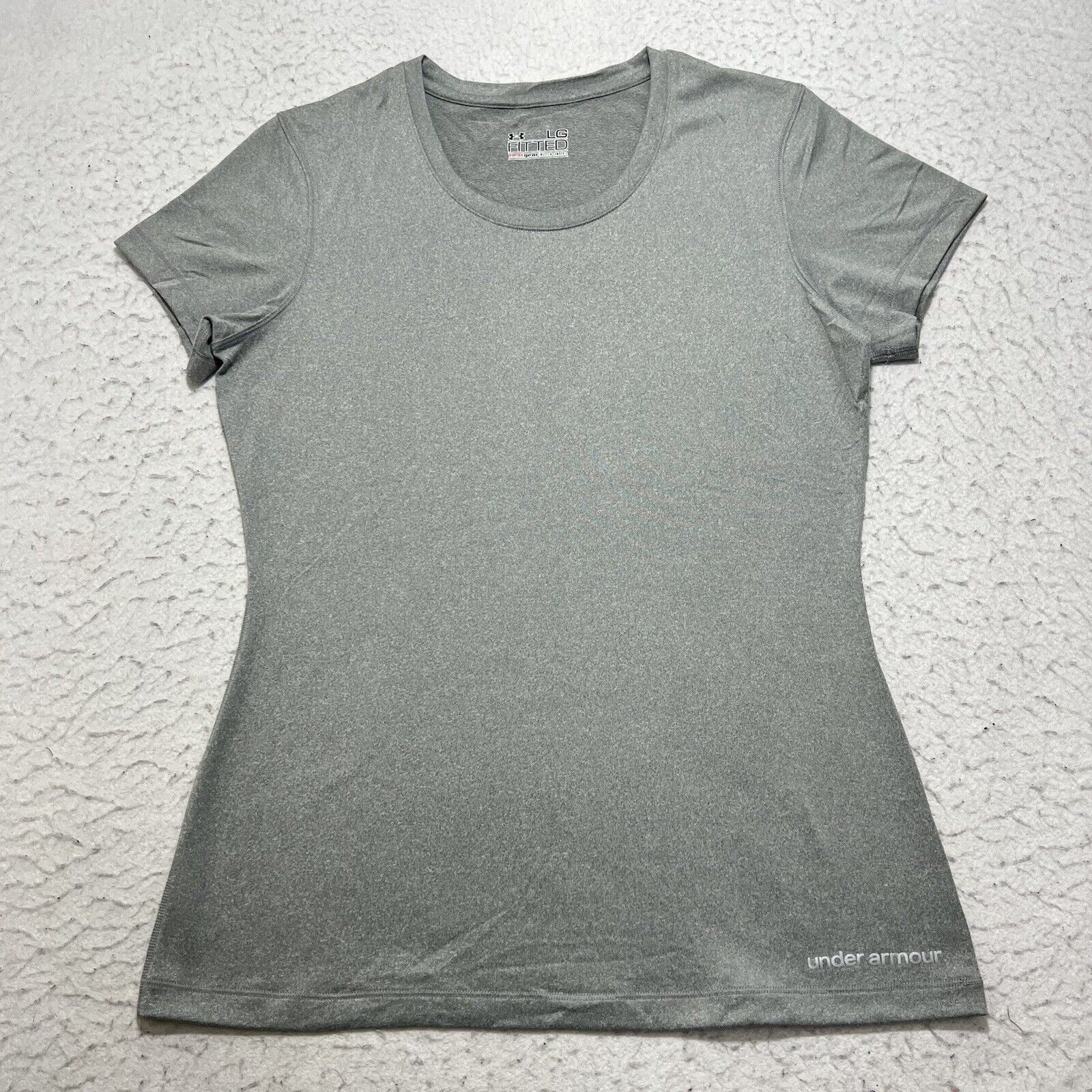 Under Armour Under Armour HeatGear Short Sleeve Athletic Gray T Shirt Size L / US 10 / IT 46 - 1 Thumbnail