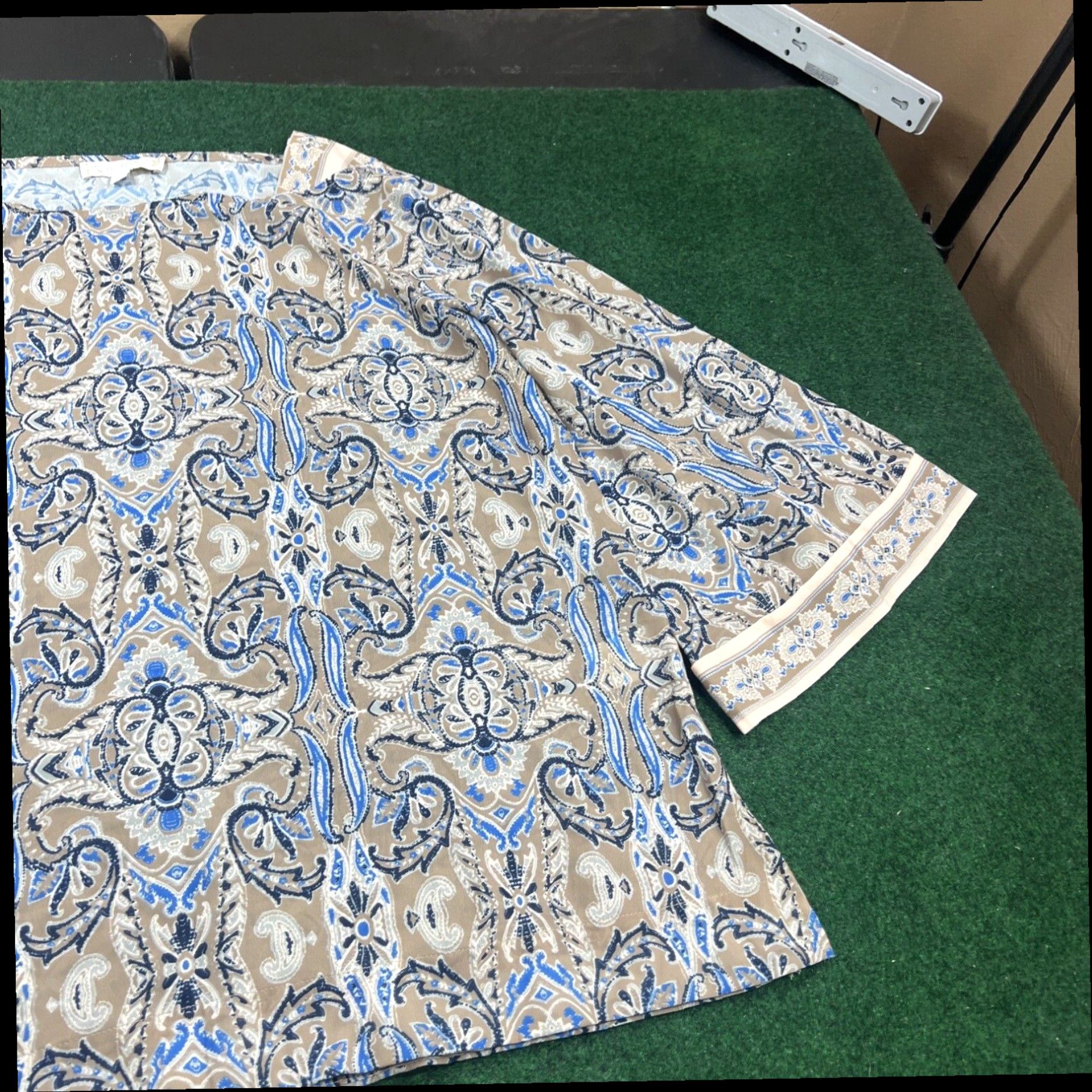 Vintage Weekend By Suzanne Betro Tunic Top Size 1x Blue And Beige Size XL / US 12-14 / IT 48-50 - 3 Thumbnail