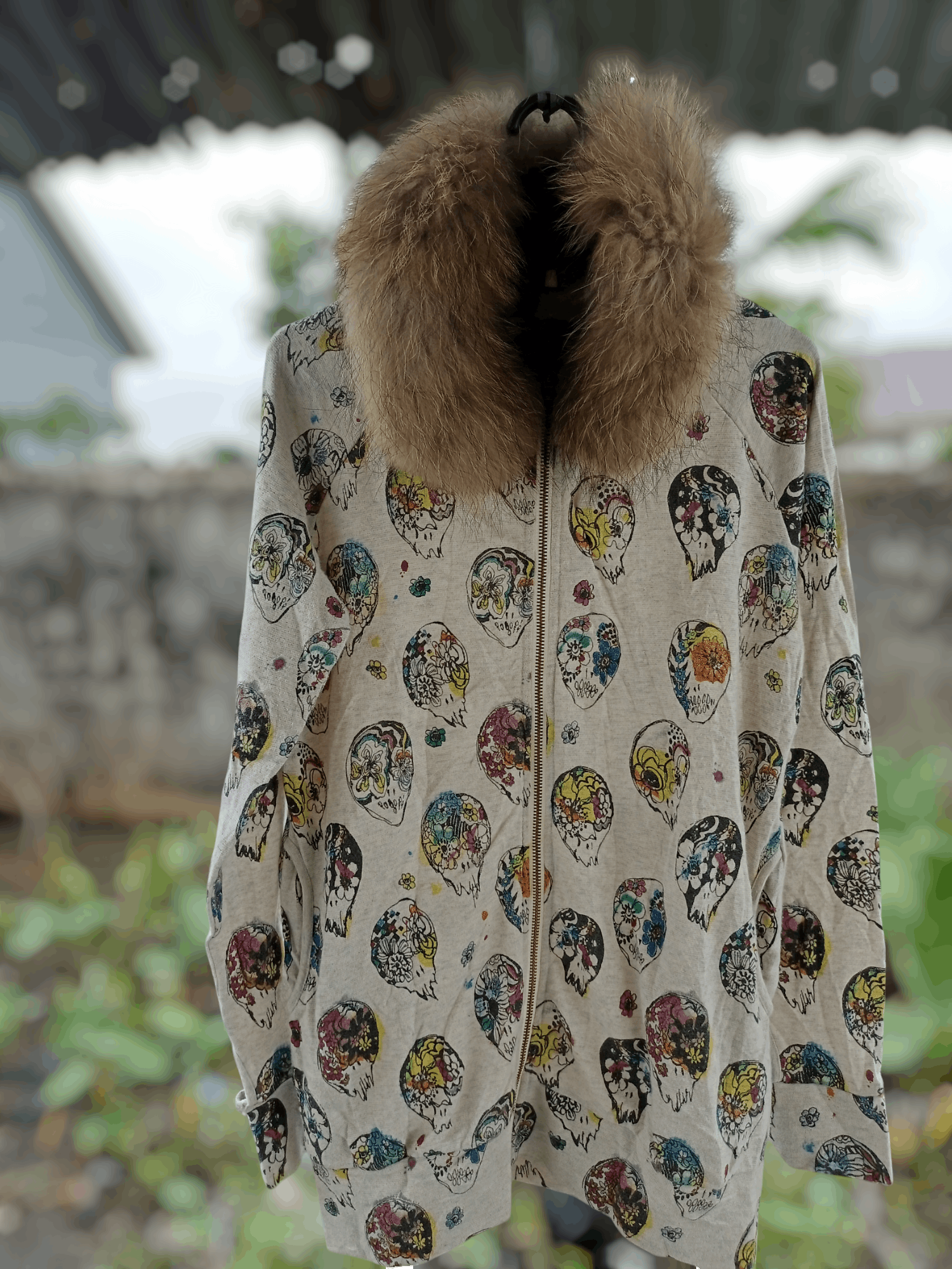 Japanese Brand × Le Grande Bleu (L.G.B.) SCOLAR Skulls Fur Hoodie Size US M / EU 48-50 / 2 - 15 Thumbnail