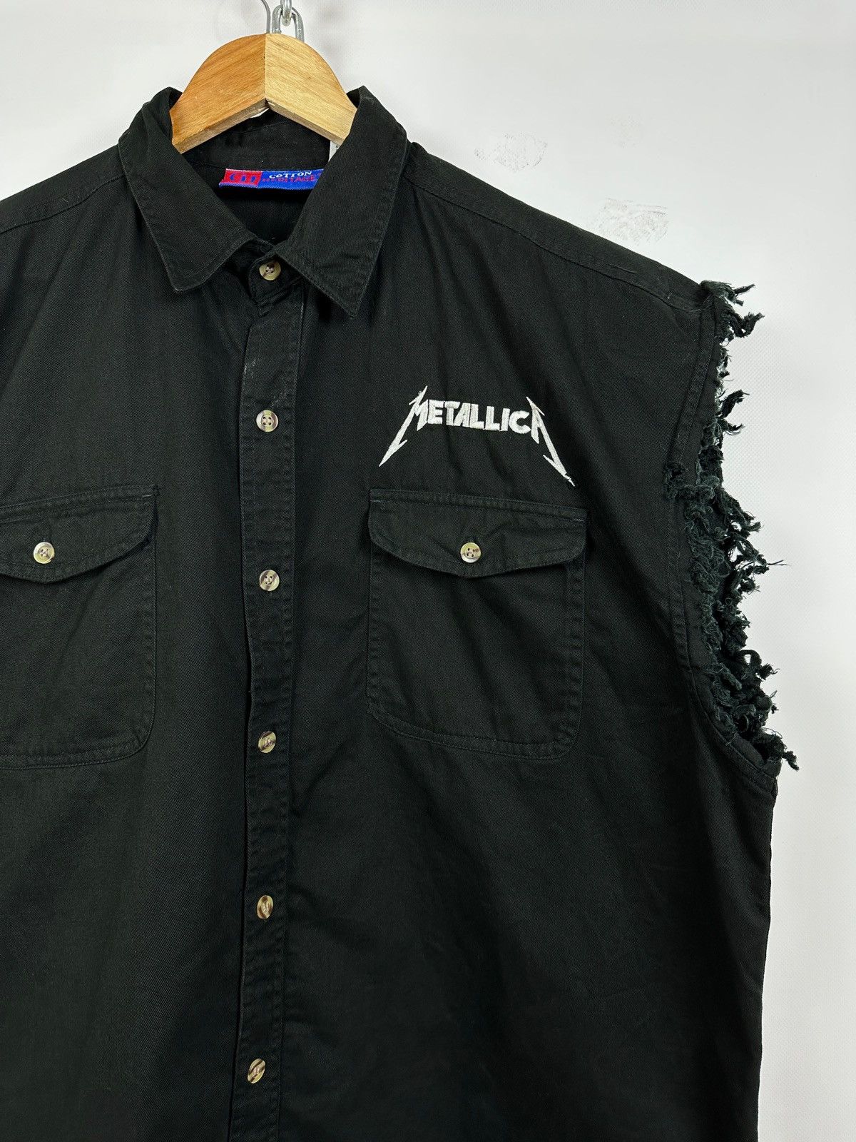 Band Tees Vintage Metallica Pushead Button Up Short Sleeve Shirt Size US XXL / EU 58 / 5 - 7 Thumbnail