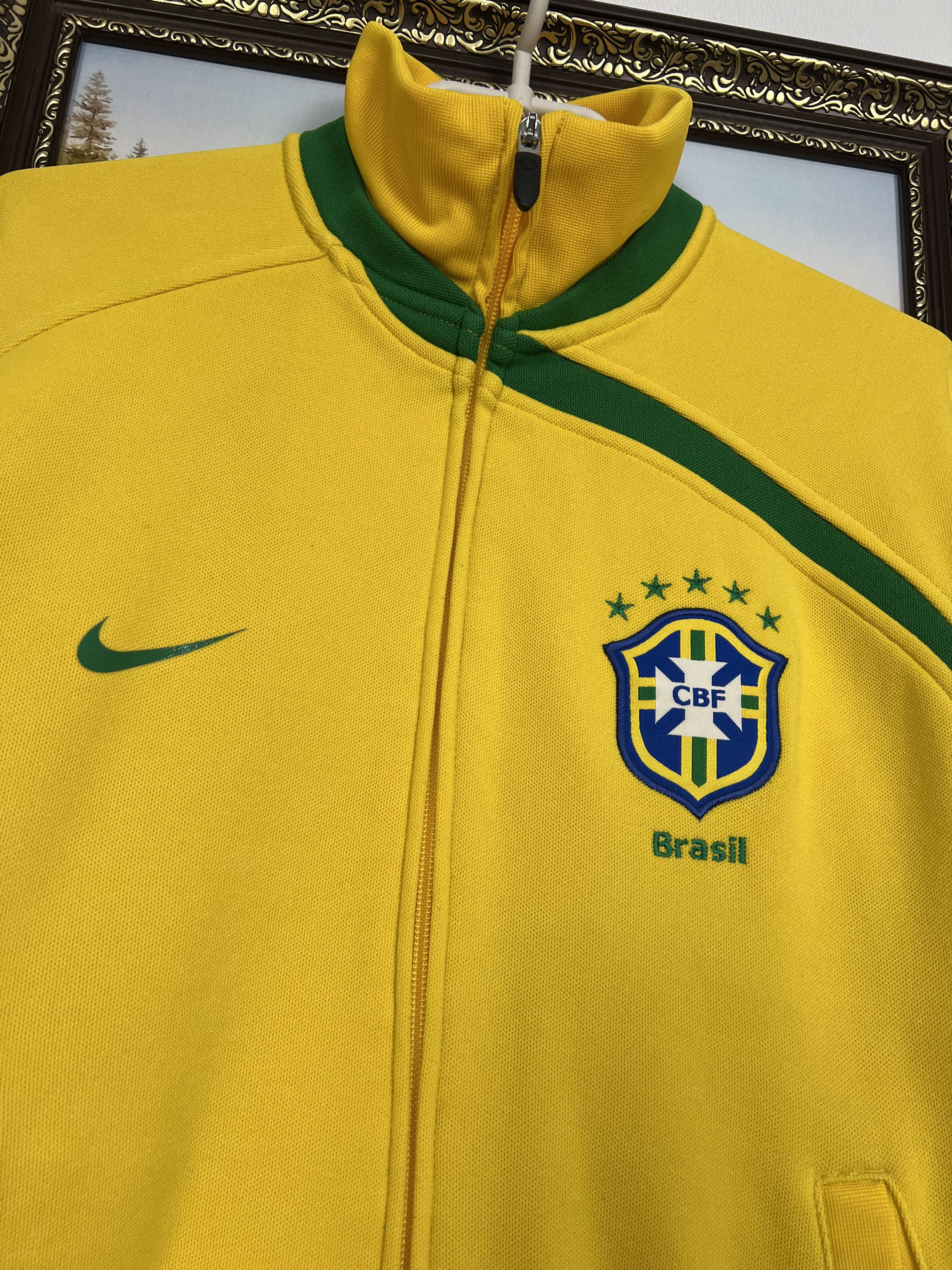 Nike Vintage Brazil Football Jacket Soccer Track Top National Size US M / EU 48-50 / 2 - 3 Thumbnail